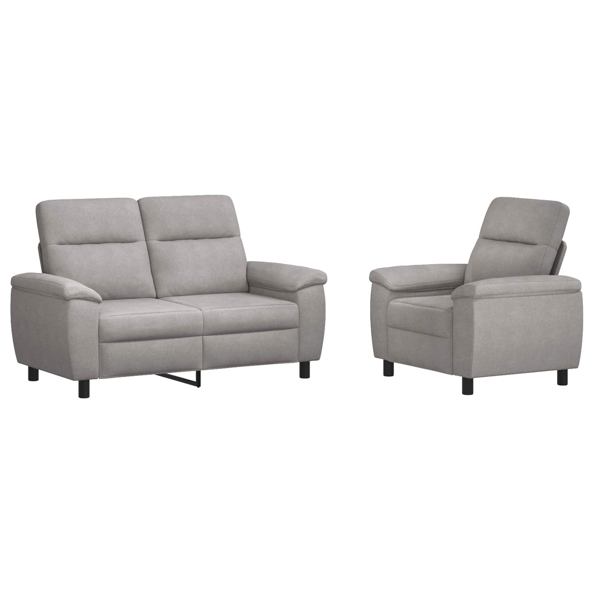 Ensemble de Canapés 2 pcs Gris nuage Tissu
