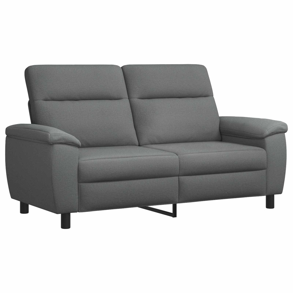 Ensemble de Canapés 2 pcs Gris foncé Tissu