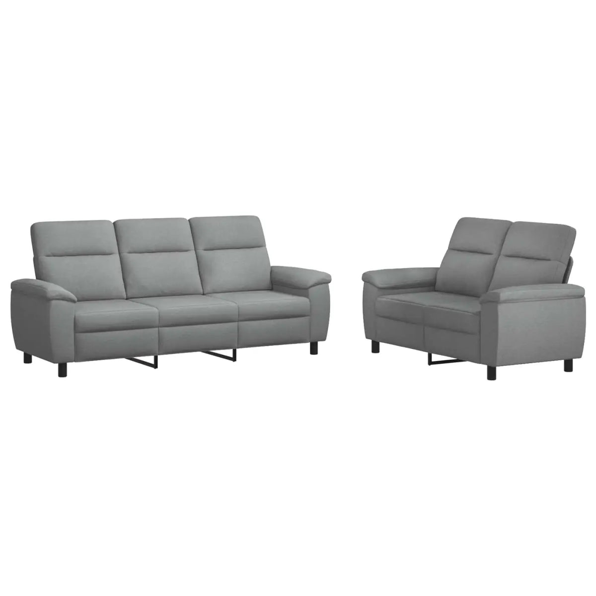 Ensemble de Canapés 2 pcs Gris clair Tissu - XIOS