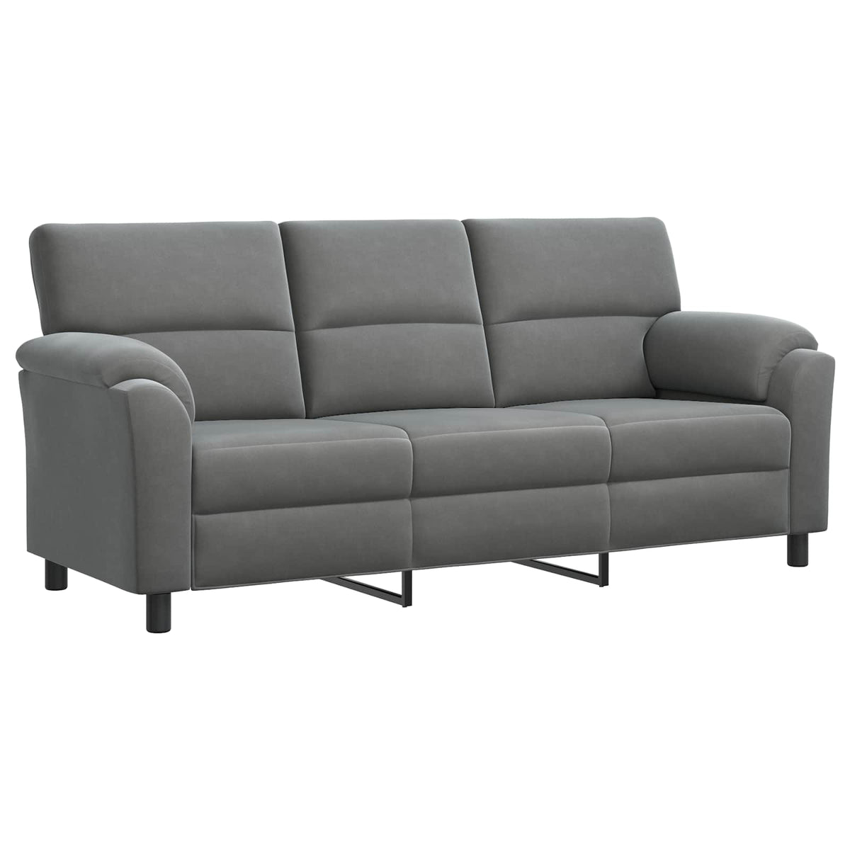 Canapé Gris foncé 214 x 85 x 93 cm Velours