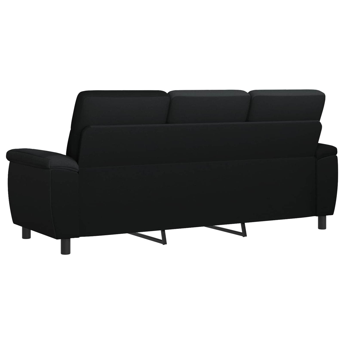 Canapé Noir 214 x 90 x 95 cm Tissu