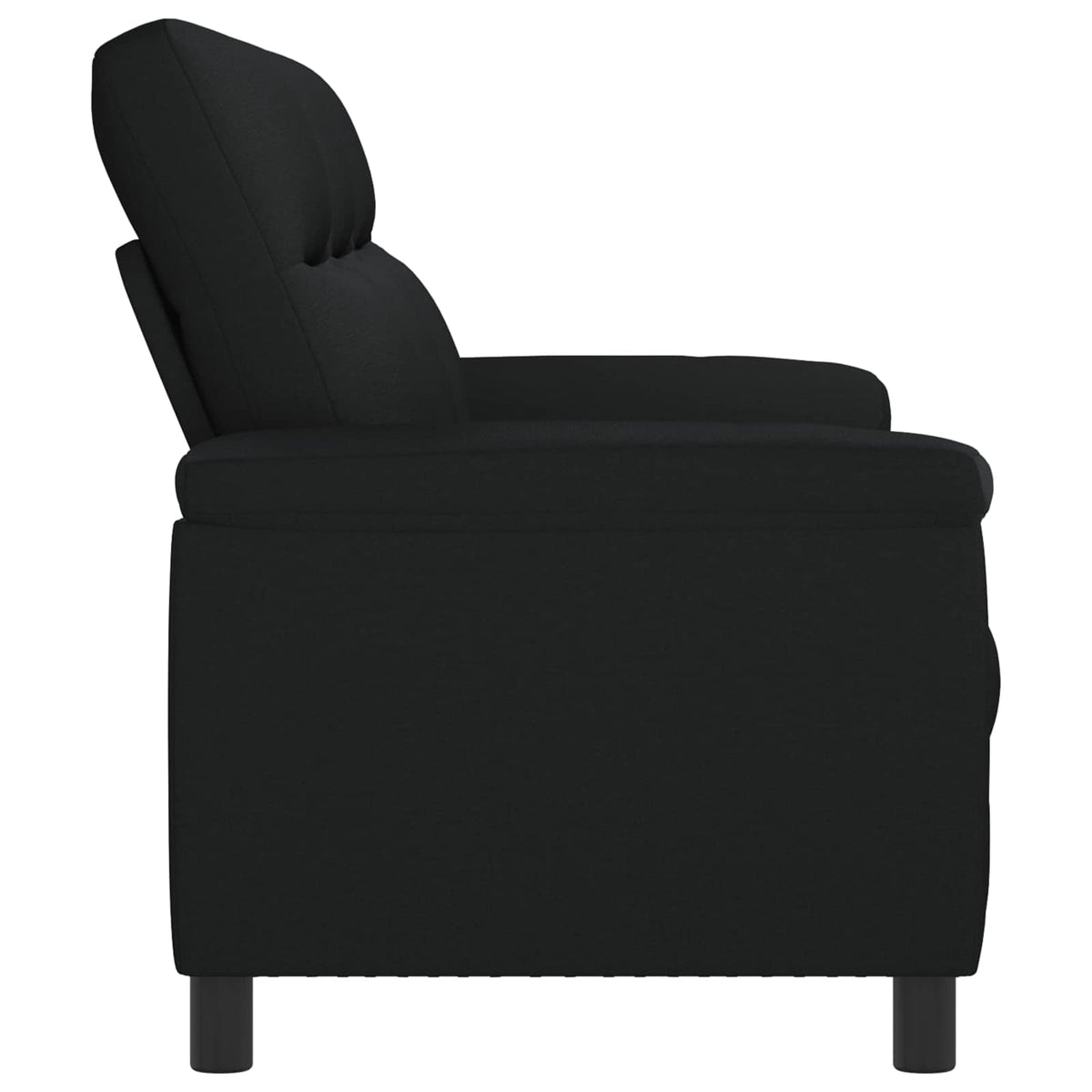 Canapé Noir 214 x 90 x 95 cm Tissu