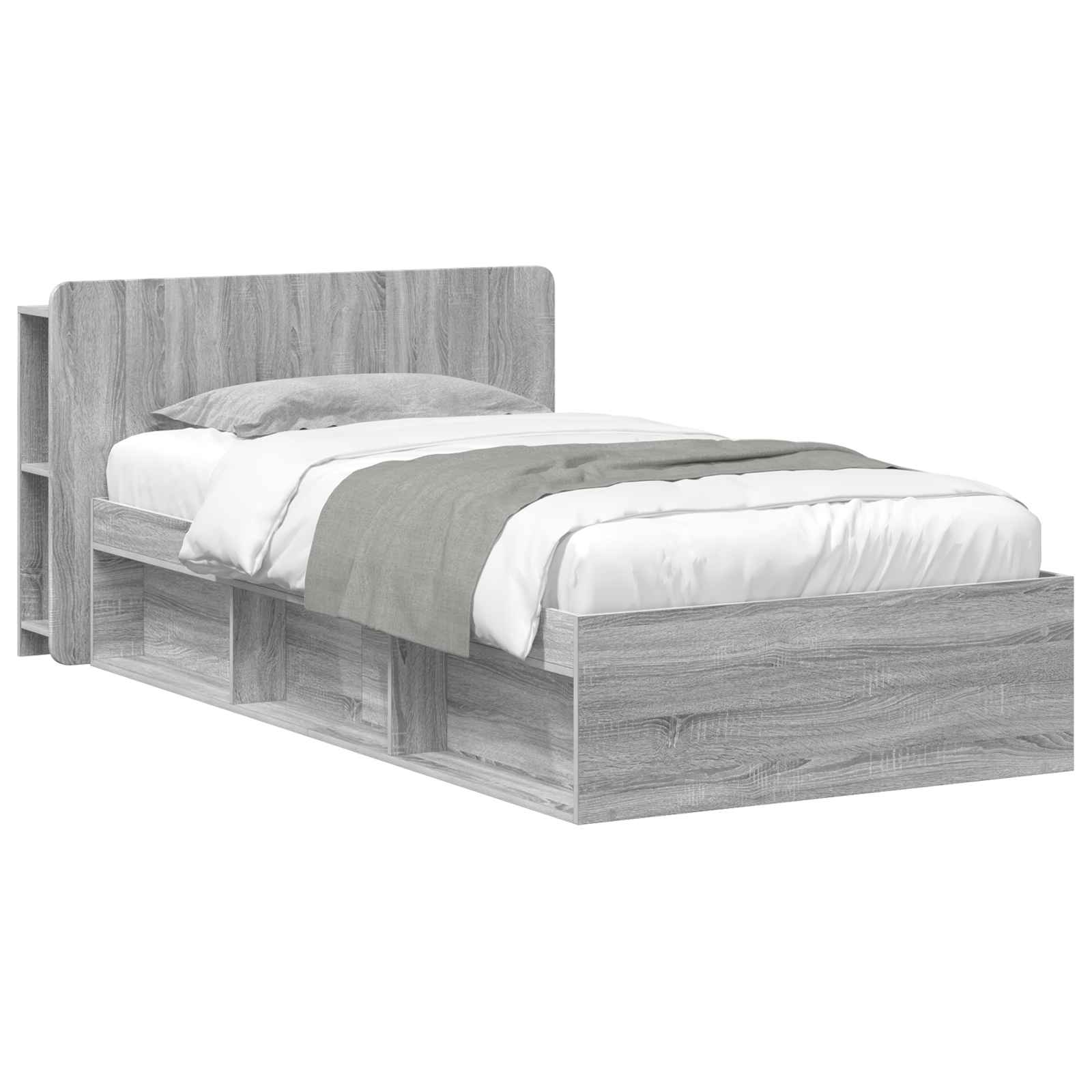 Cadre de lit avec rangement Sonoma gris 80 x 200 cm - XIOS