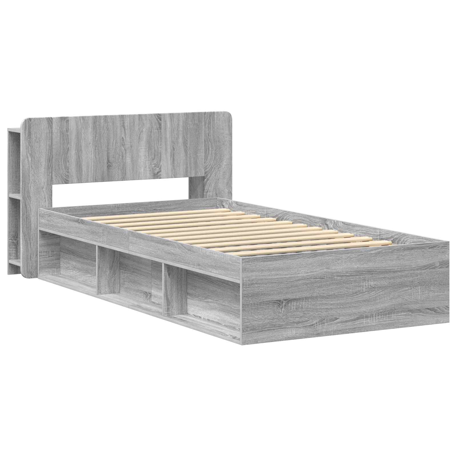 Cadre de lit avec rangement Sonoma gris 80 x 200 cm - XIOS