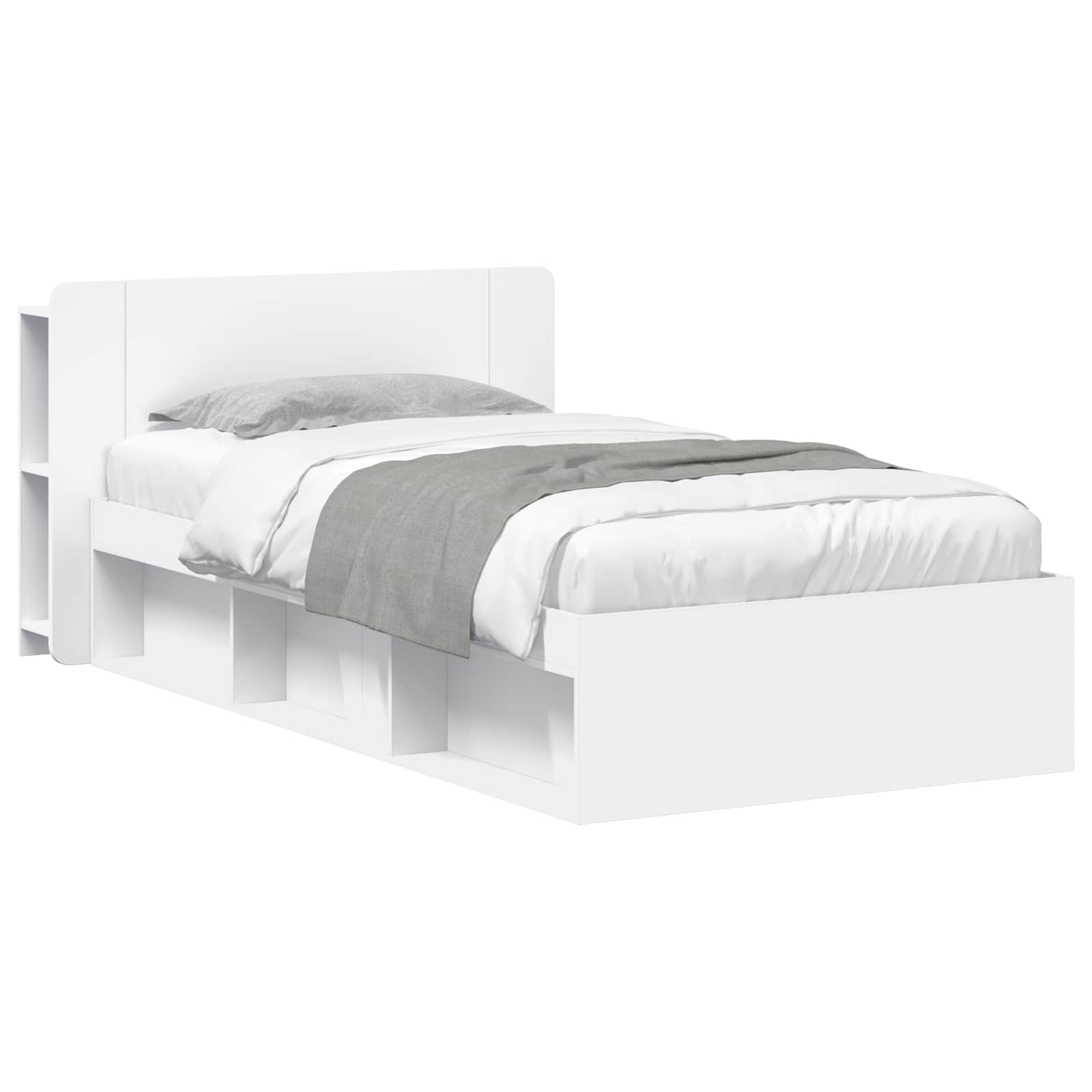Cadre de lit avec rangement Blanc 80 x 200 cm Bois d'ingénierie - XIOS