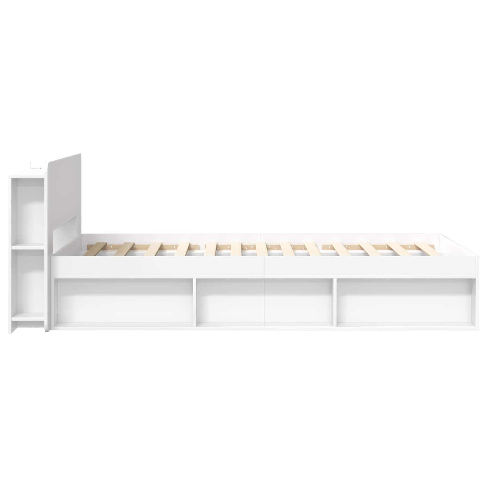 Cadre de lit avec rangement Blanc 80 x 200 cm Bois d'ingénierie - XIOS