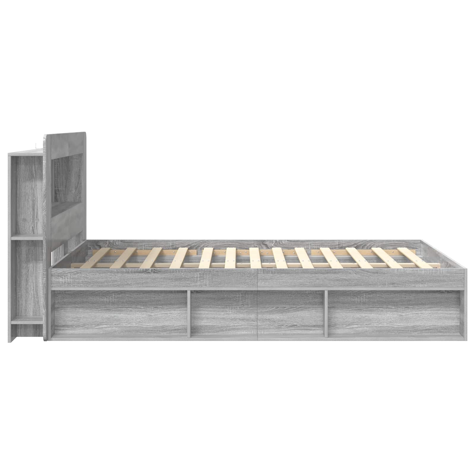 Cadre de lit avec rangement Sonoma gris 140 x 200 cm - XIOS
