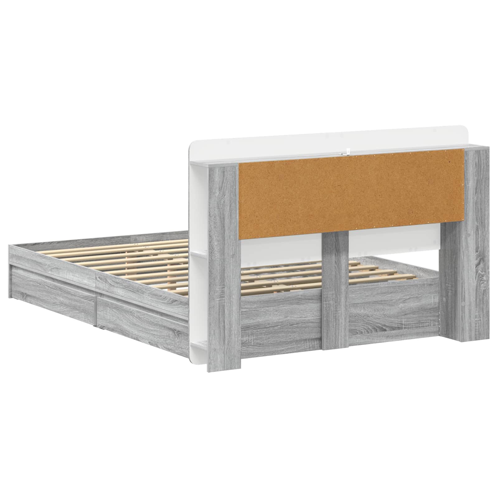 Cadre de lit avec rangement Sonoma gris 140 x 200 cm
