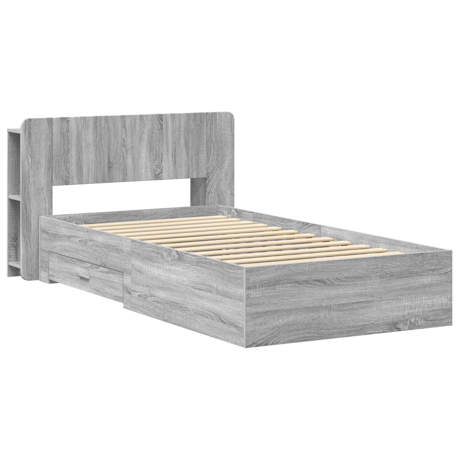 Cadre de lit avec rangement Sonoma gris 80 x 200 cm - XIOS