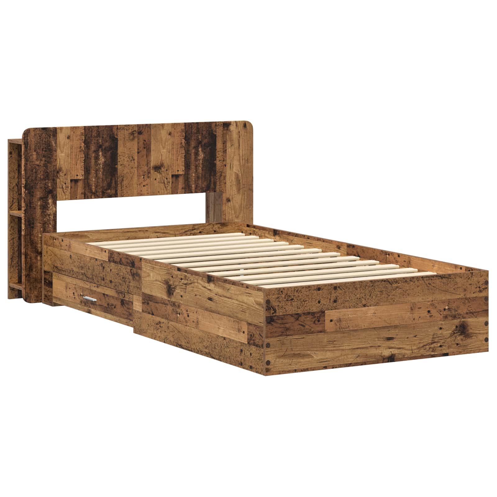 Cadre de lit avec rangement Bois ancien 80 x 200 cm - XIOS