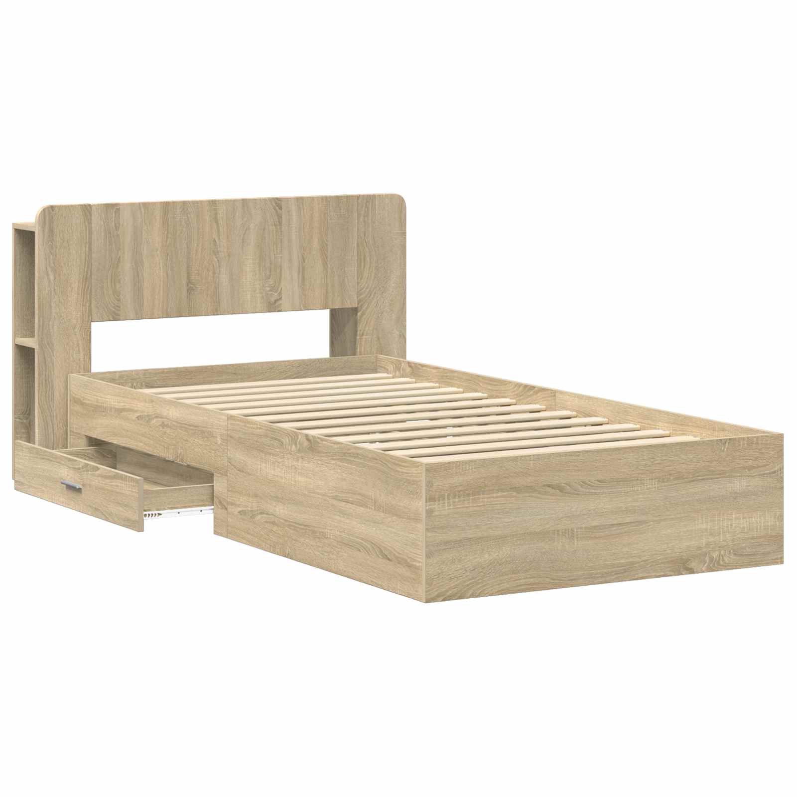 Cadre de lit avec rangement Chêne Sonoma 90 x 190 cm - XIOS