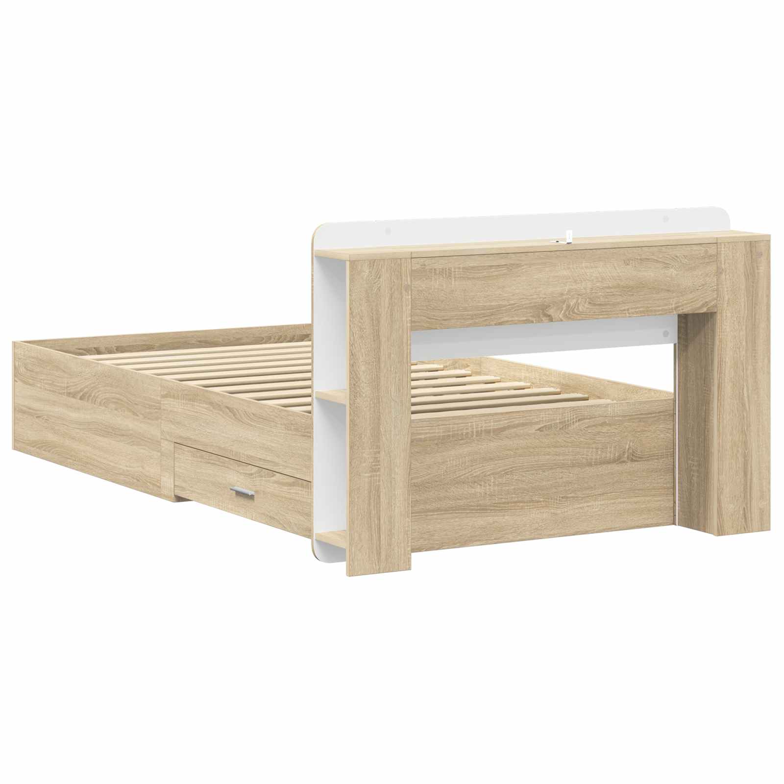Cadre de lit avec rangement Chêne Sonoma 90 x 190 cm - XIOS