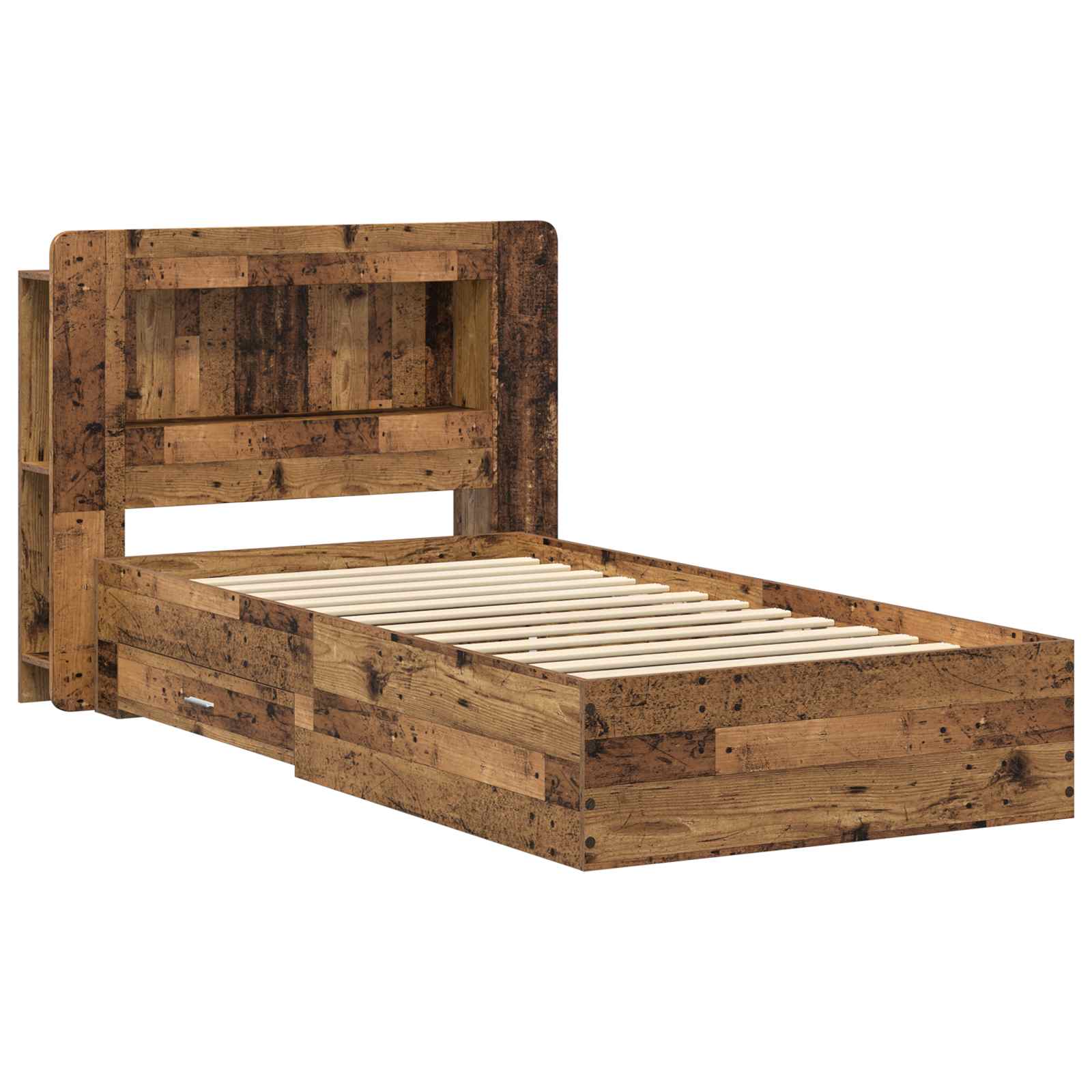 Cadre de lit avec rangement Bois ancien 80 x 200 cm