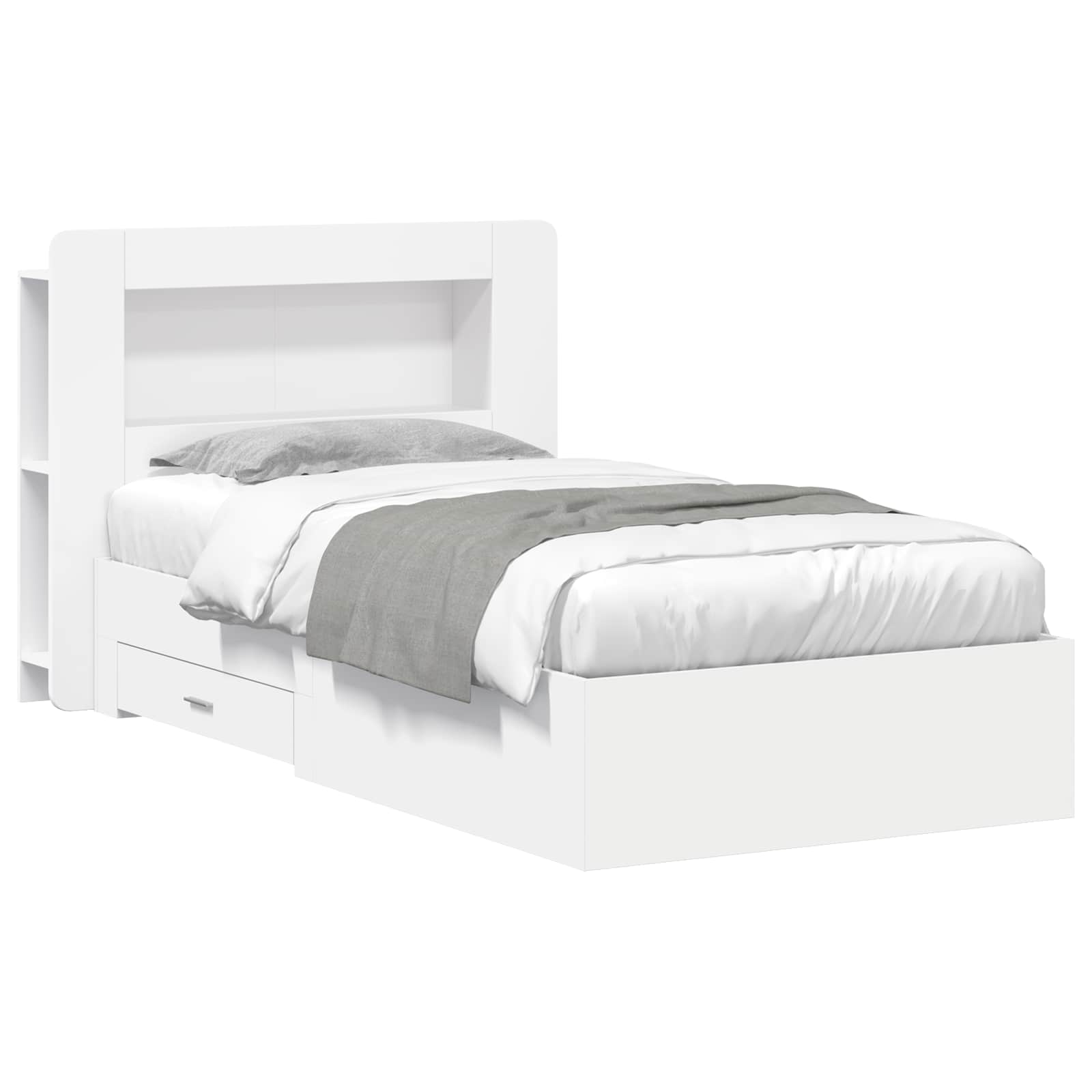 Cadre de lit avec rangement Blanc 80 x 200 cm Bois d'ingénierie - XIOS