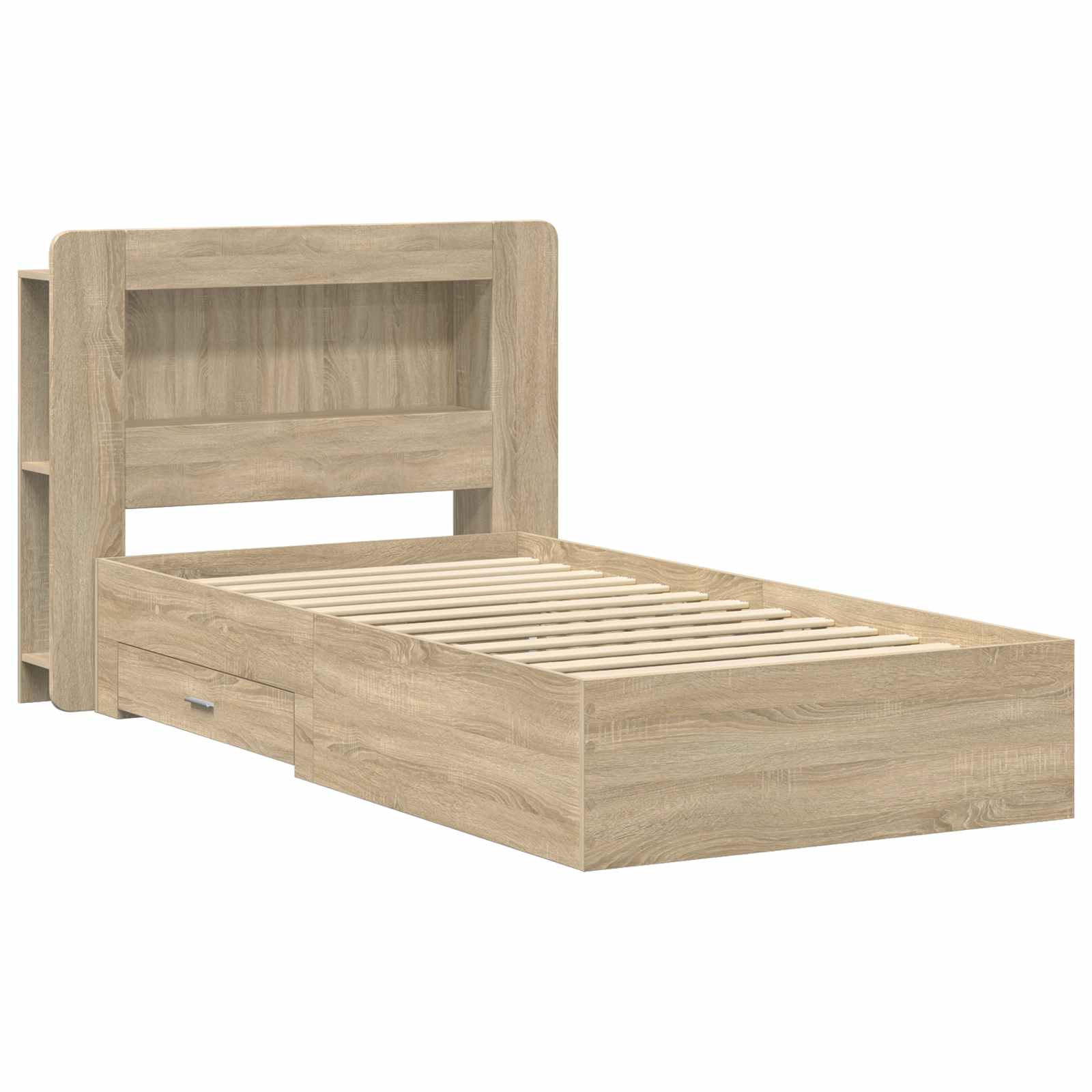 Cadre de lit avec rangement Chêne Sonoma 90 x 190 cm - XIOS