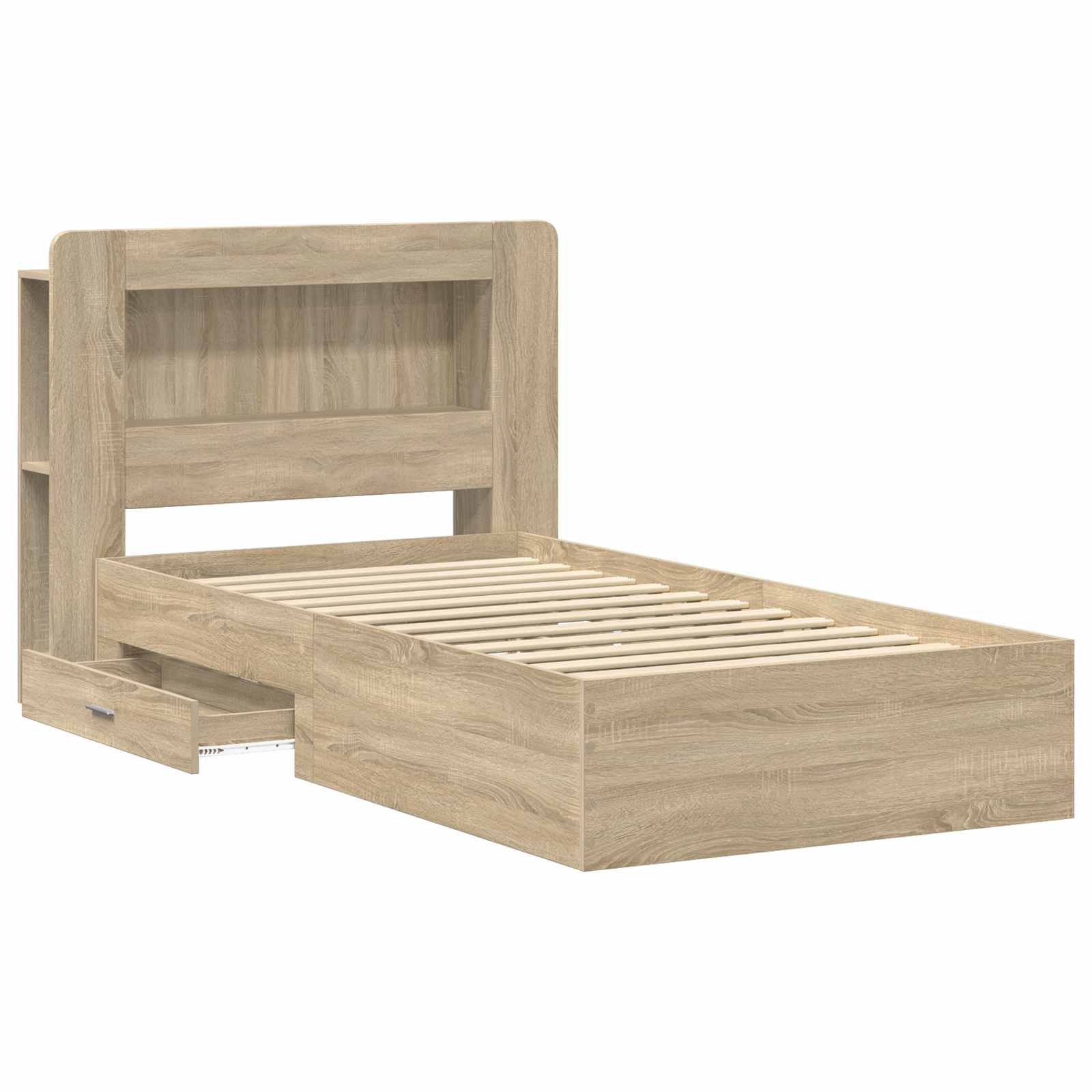 Cadre de lit avec rangement Chêne Sonoma 90 x 190 cm - XIOS