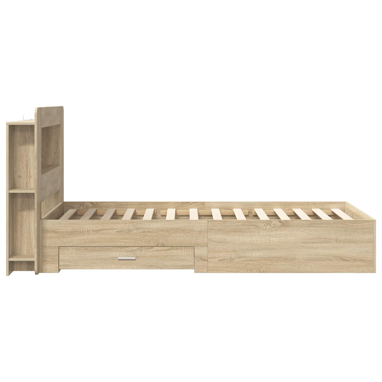 Cadre de lit avec rangement Chêne Sonoma 90 x 190 cm - XIOS