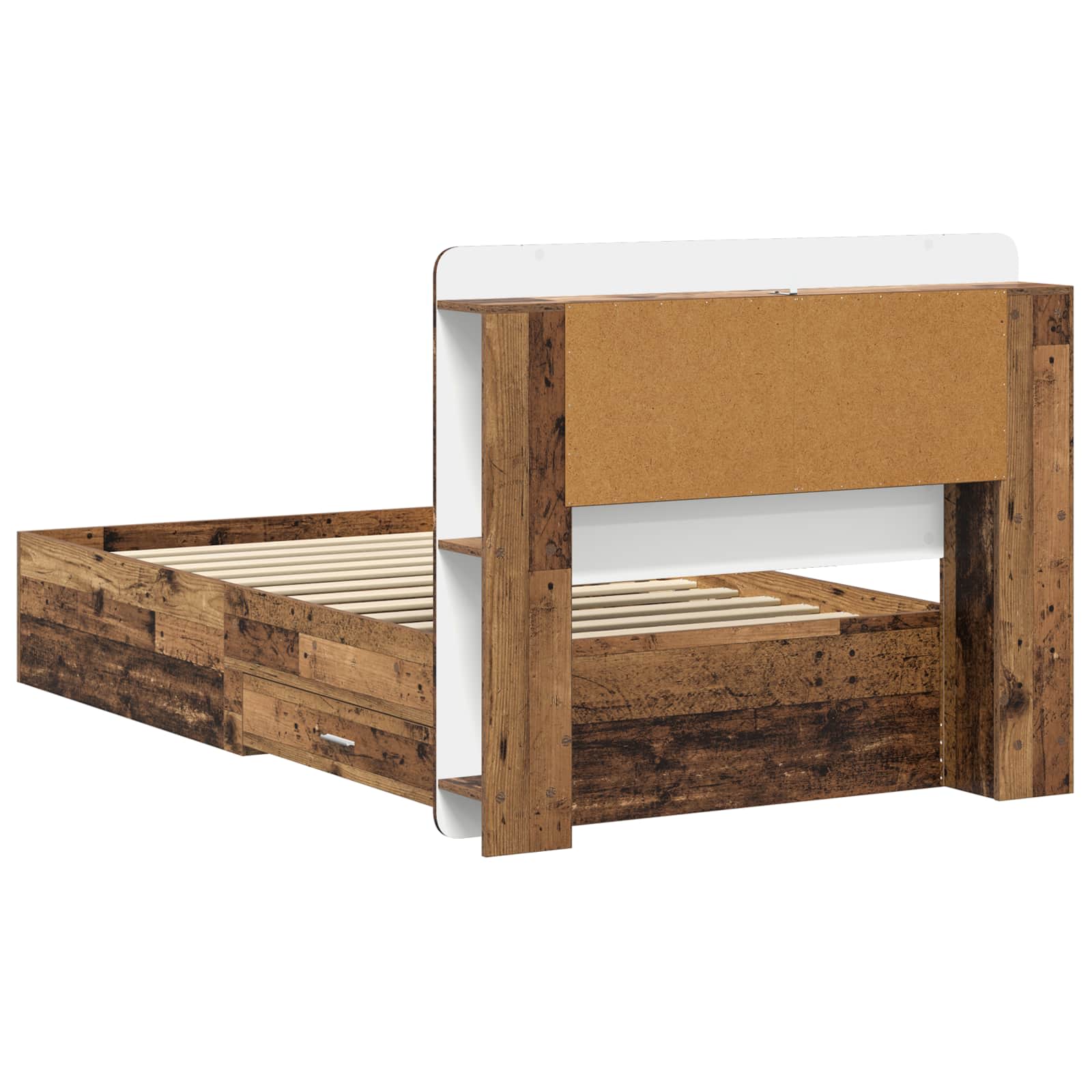 Cadre de lit avec rangement Bois ancien 100 x 200 cm