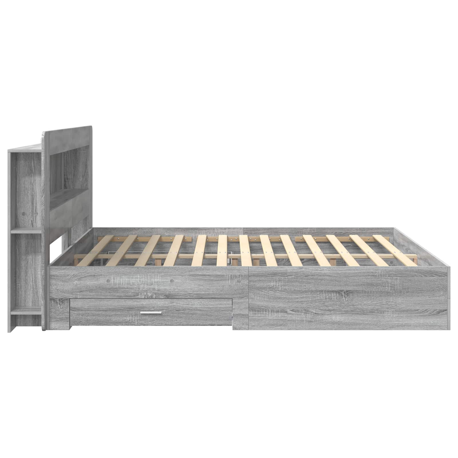 Cadre de lit avec rangement Sonoma gris 200 x 200 cm - XIOS