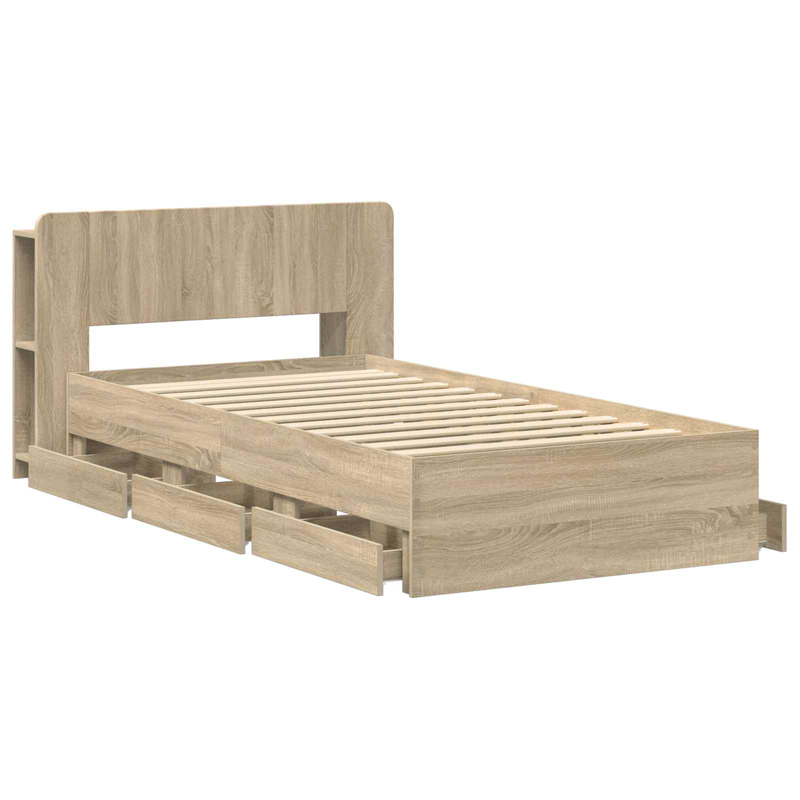 Cadre de lit avec rangement Chêne Sonoma 80 x 200 cm - XIOS