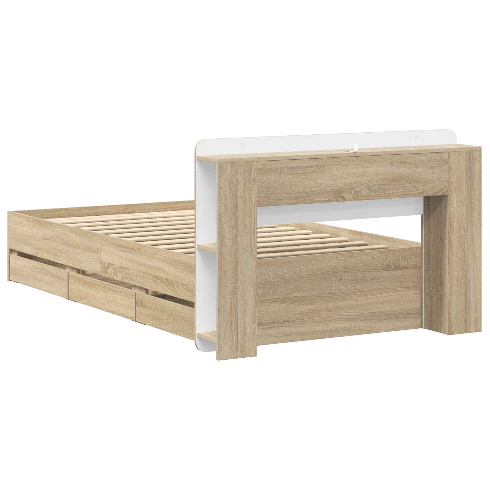 Cadre de lit avec rangement Chêne Sonoma 80 x 200 cm - XIOS