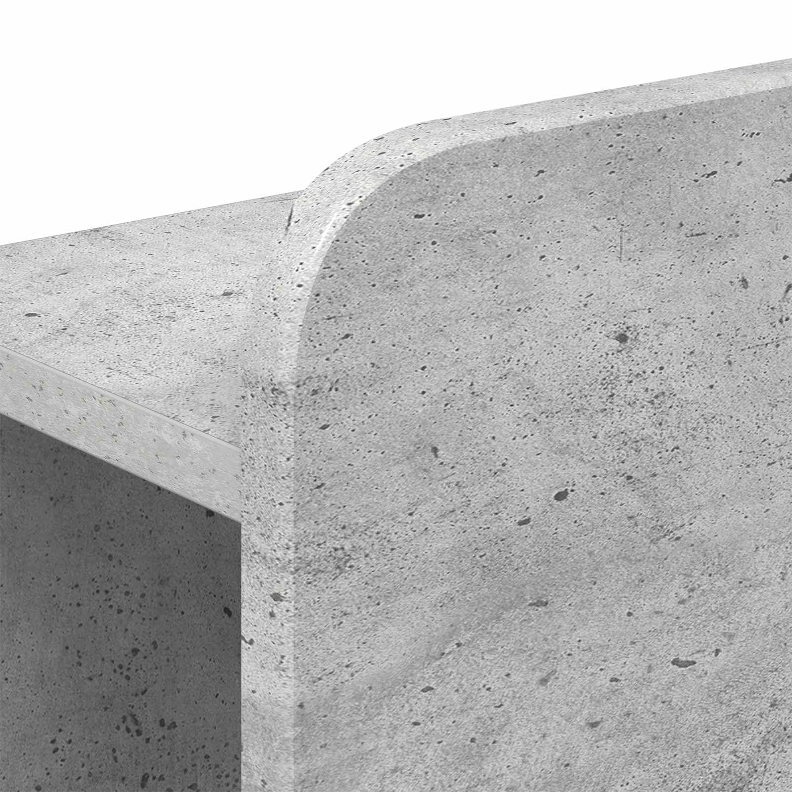 Cadre de lit avec rangement et tête de lit Gris béton - XIOS