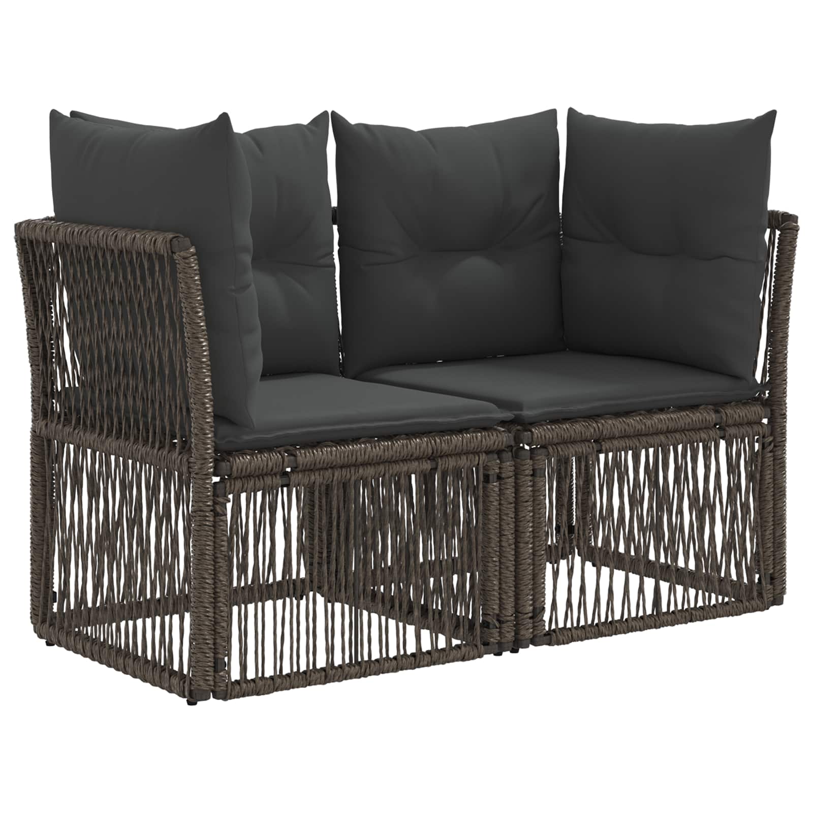 Ensemble de canapé de jardin 6 pcs Gris polyrotin - XIOS