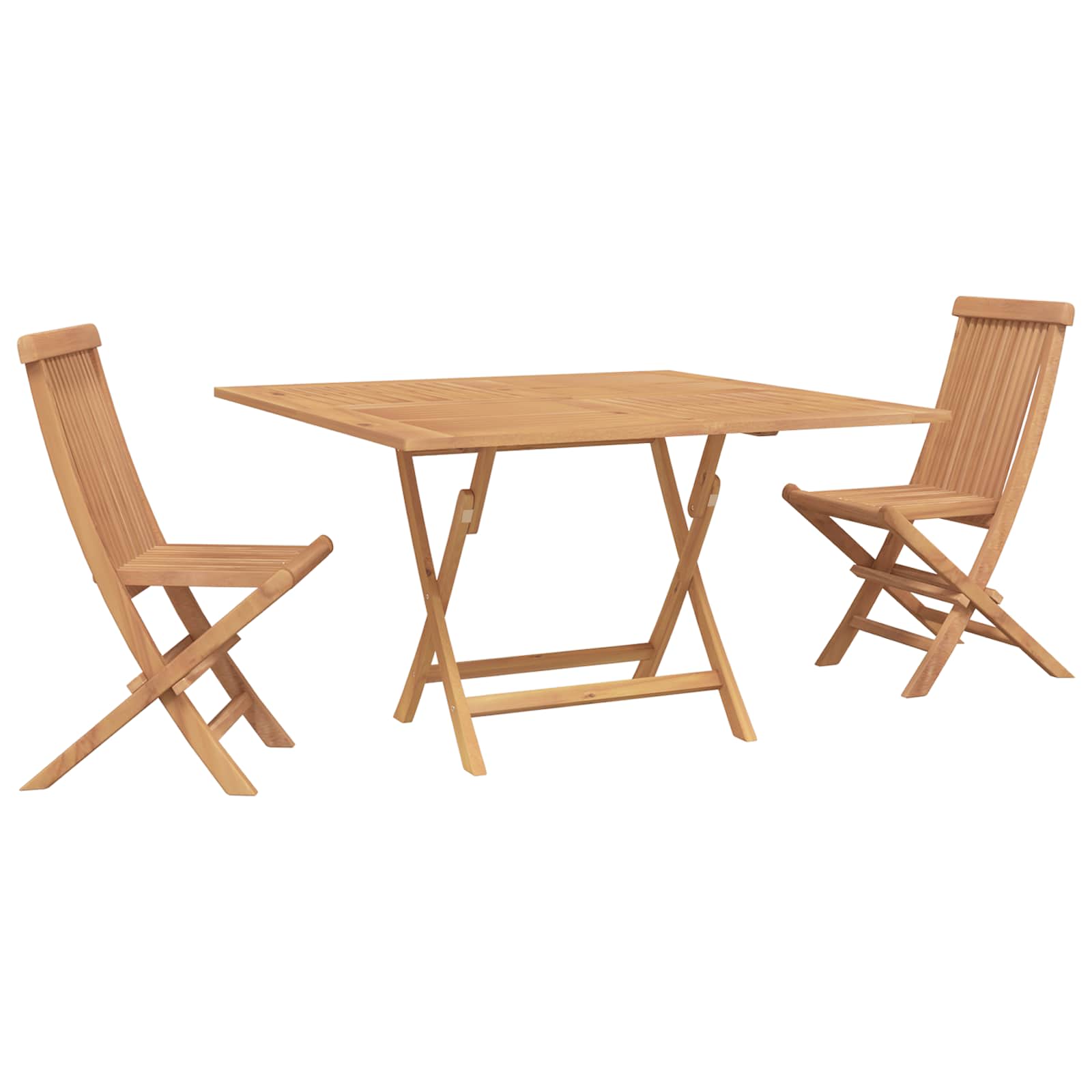 Ensemble bistro de jardin 3 pcs Marron Teck massif - XIOS