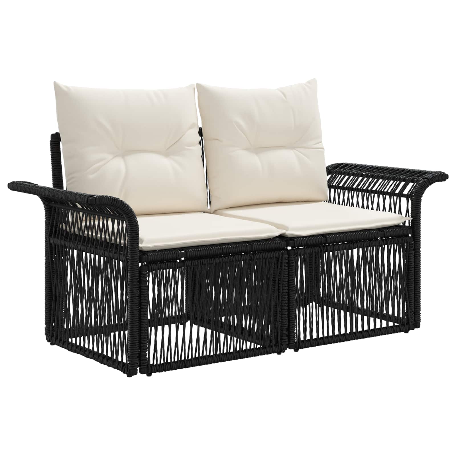 Ensemble de canapé de jardin 7 pcs Noir polyrotin - XIOS