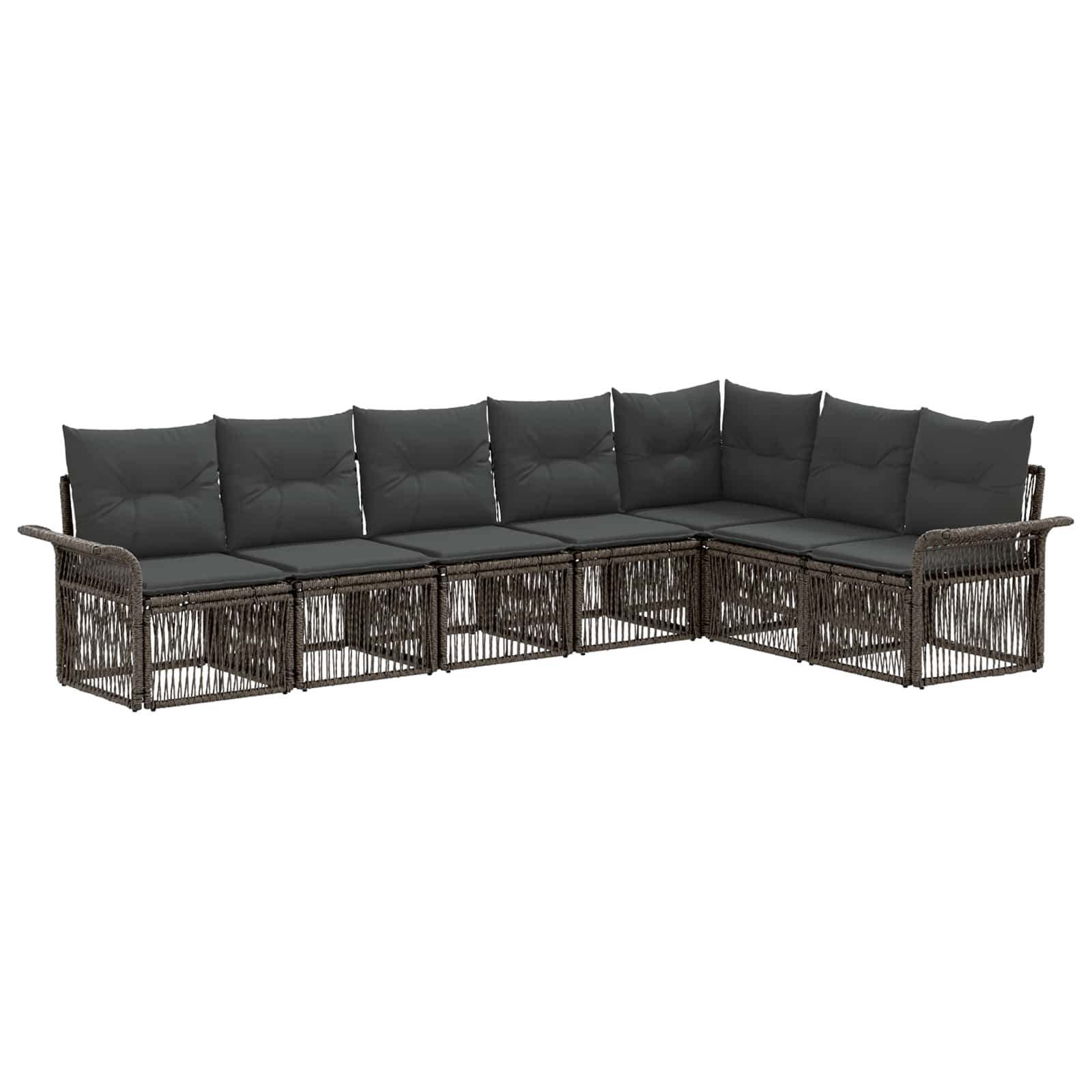 Ensemble de canapé de jardin 7 pcs Gris polyrotin - XIOS