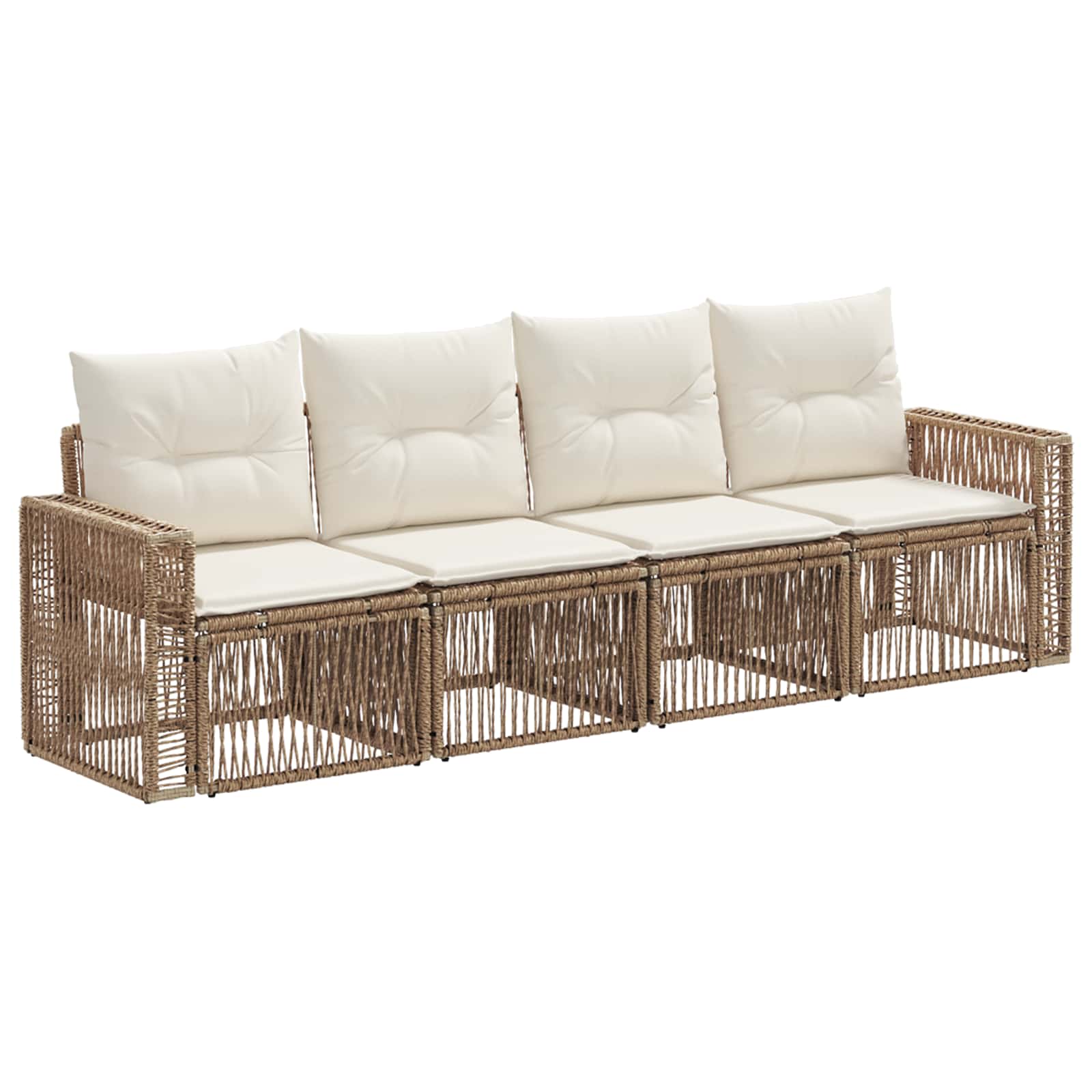 Ensemble de canapé de jardin 4 pcs Beige et blanc crème - XIOS