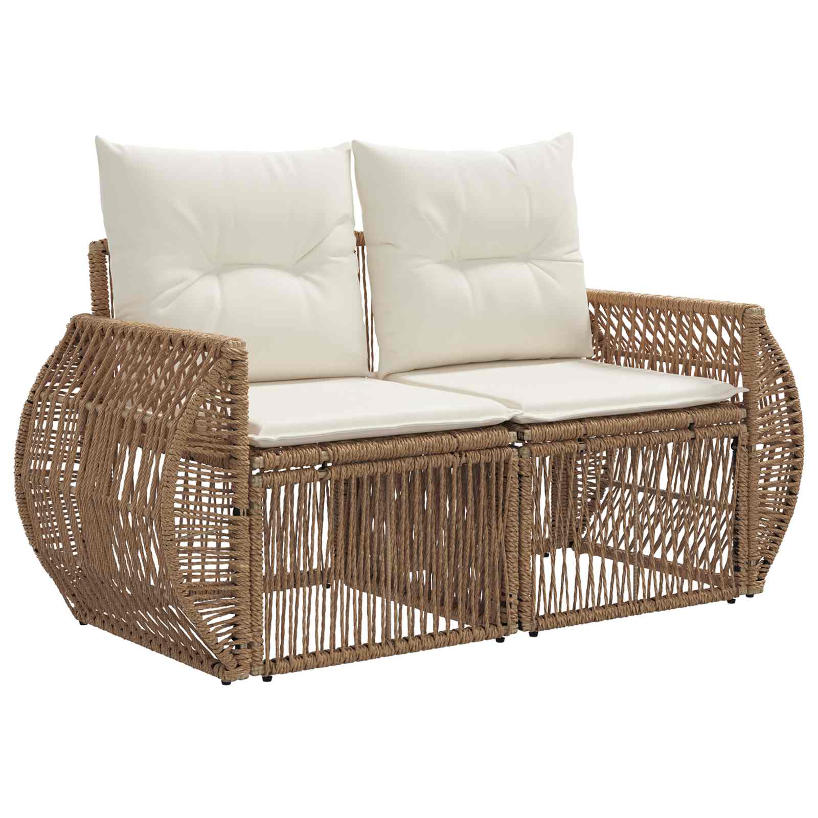 Ensemble de canapé de jardin 5 pcs Beige et blanc crème - XIOS