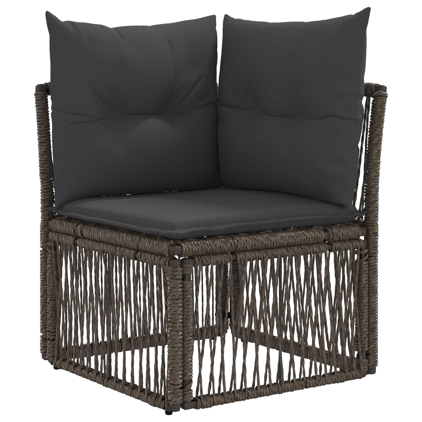 Ensemble de canapé de jardin 5 pcs Gris et Gris foncé polyrotin - XIOS