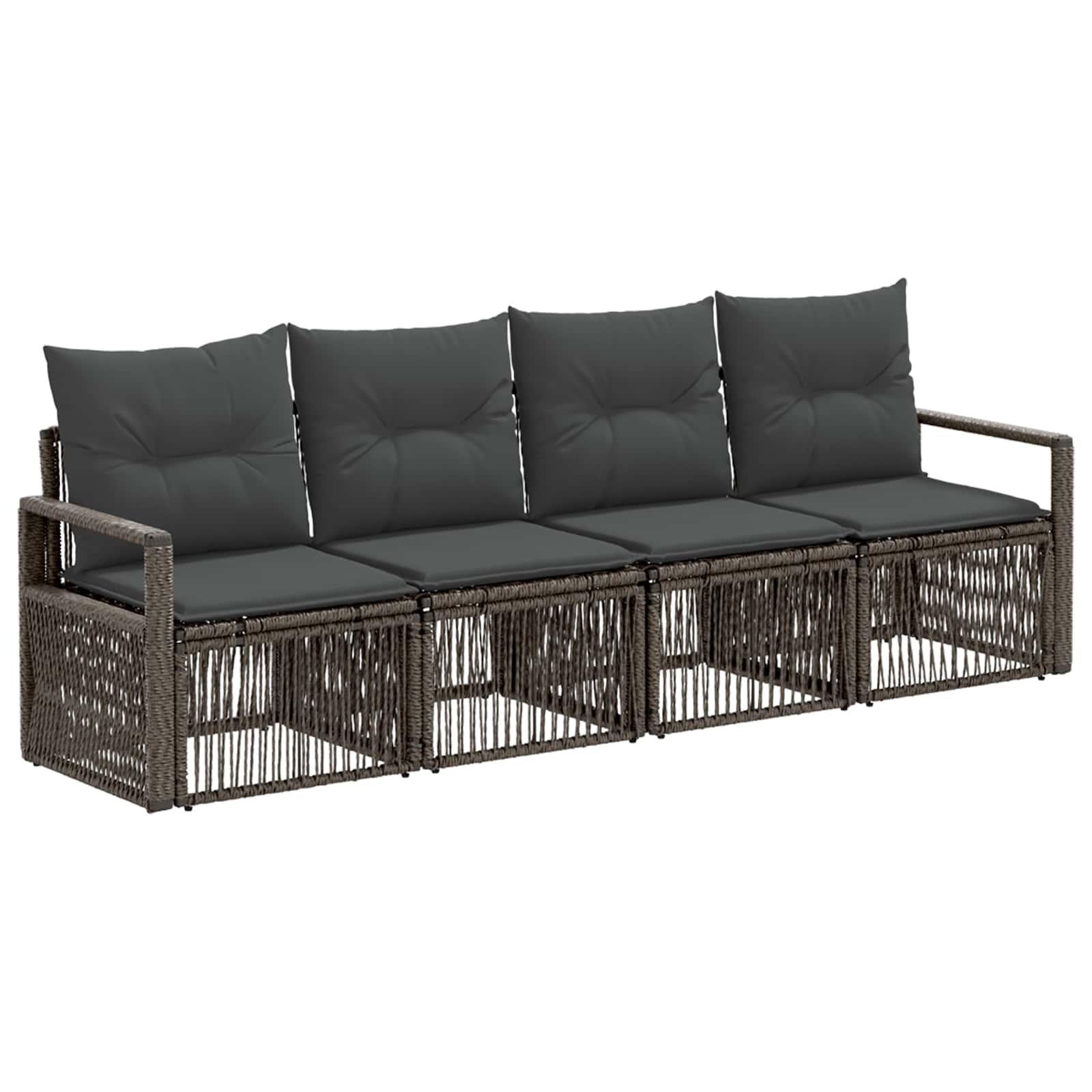 Ensemble de canapé de jardin 4 pcs Gris polyrotin - XIOS