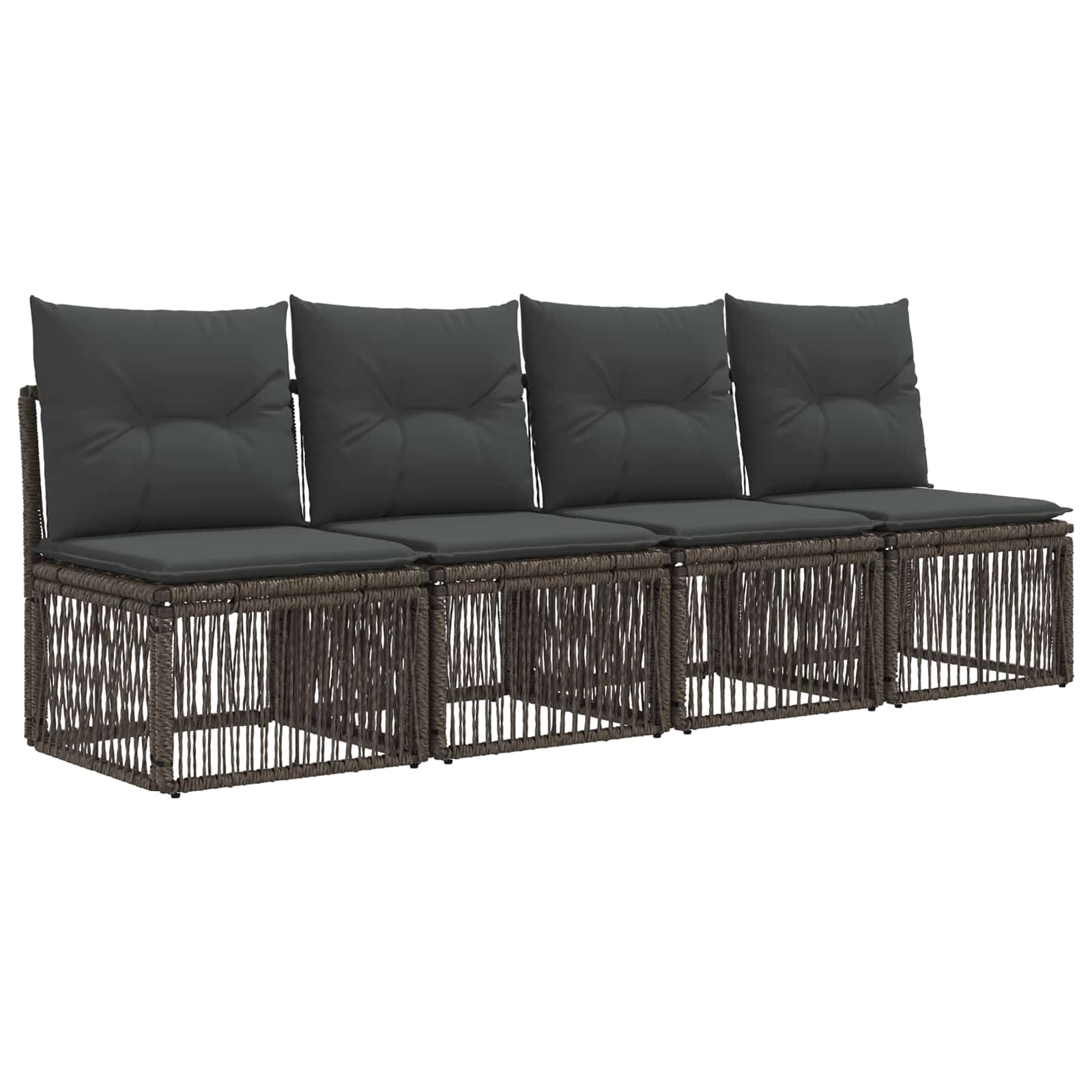 Ensemble de canapé de jardin 9 pcs Gris polyrotin - XIOS