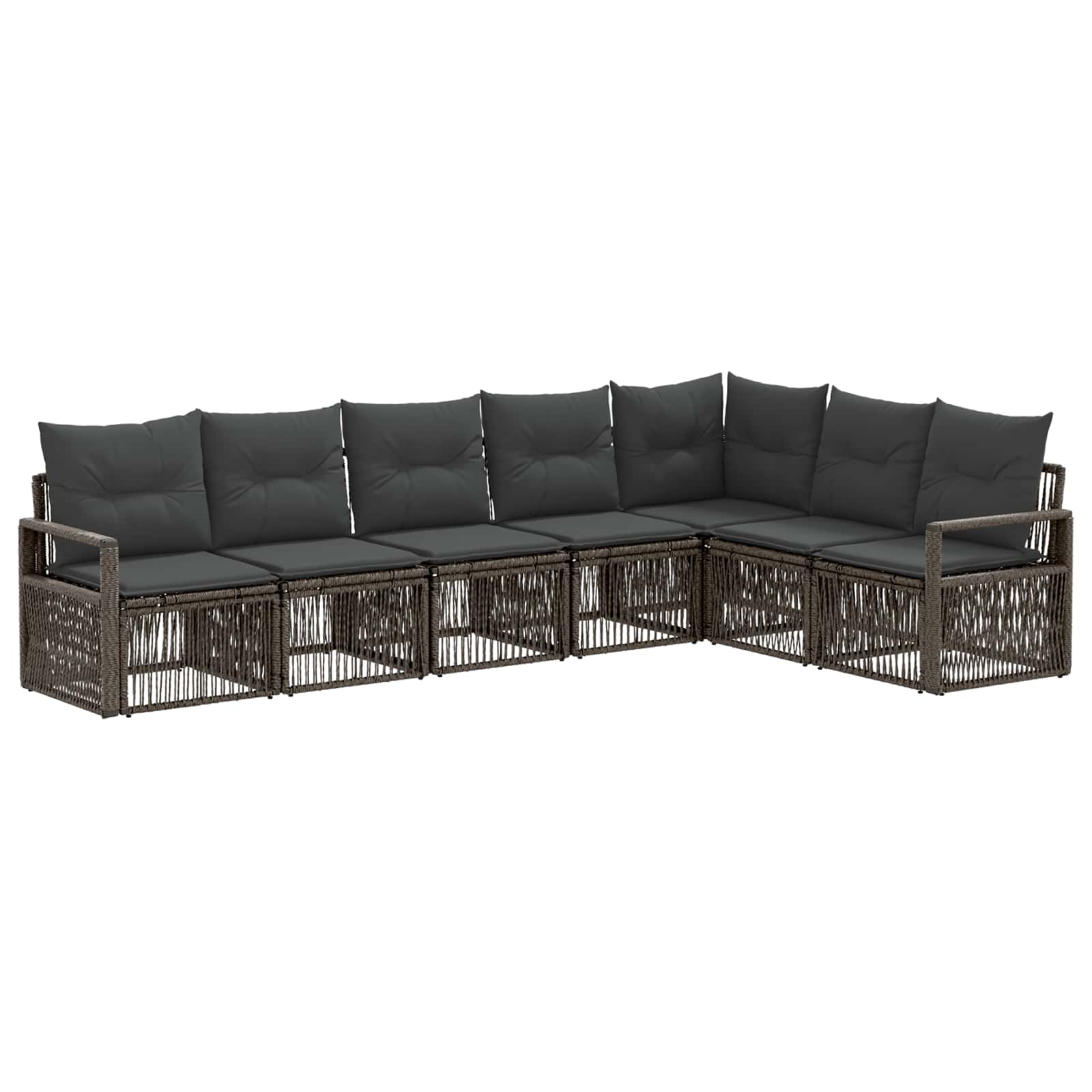 Ensemble de canapé de jardin 7 pcs Gris polyrotin - XIOS