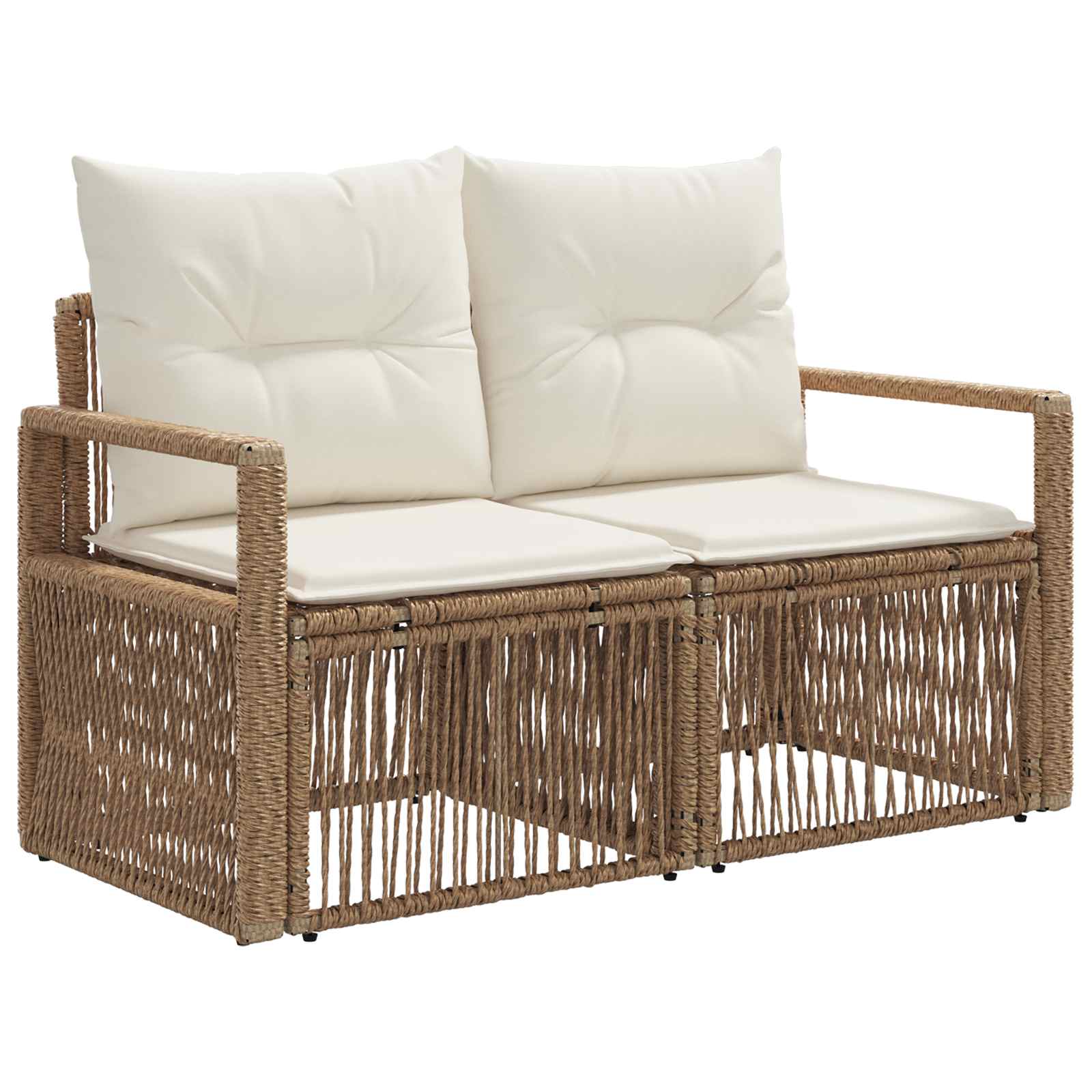 Ensemble de canapé de jardin 9 pcs Beige polyrotin - XIOS