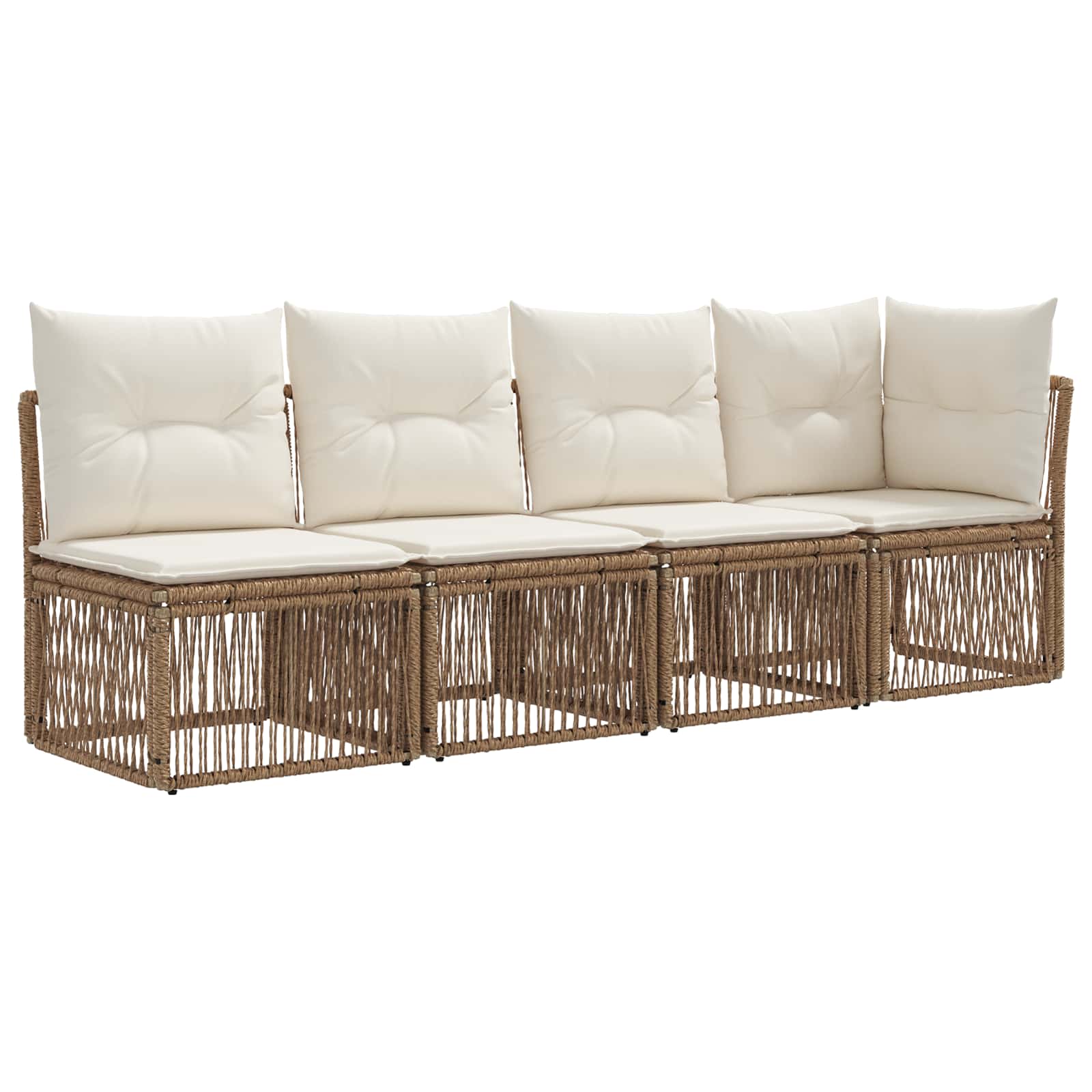 Ensemble de canapé de jardin 10 pcs Beige polyrotin - XIOS