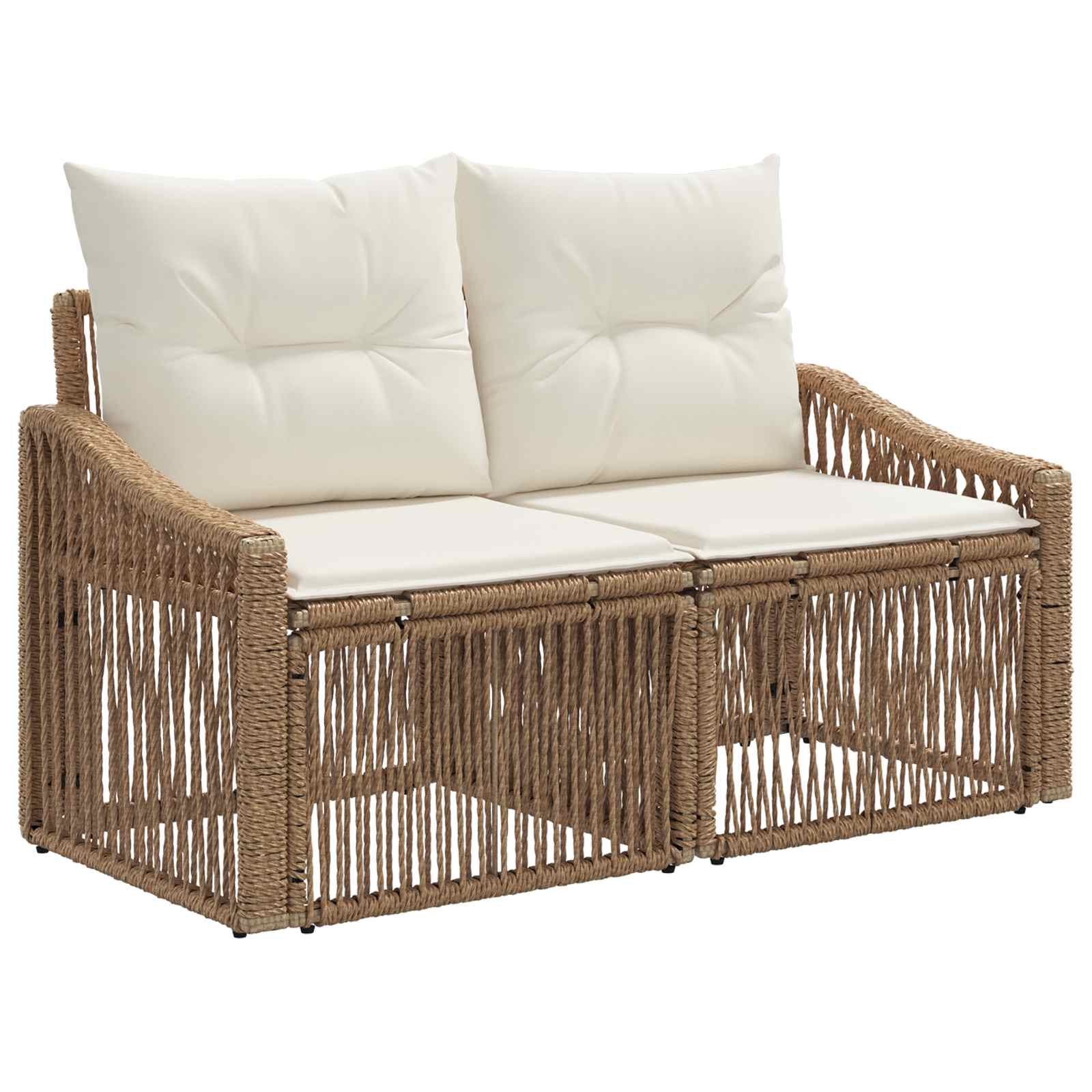 Ensemble de canapé de jardin 7 pcs Beige polyrotin - XIOS
