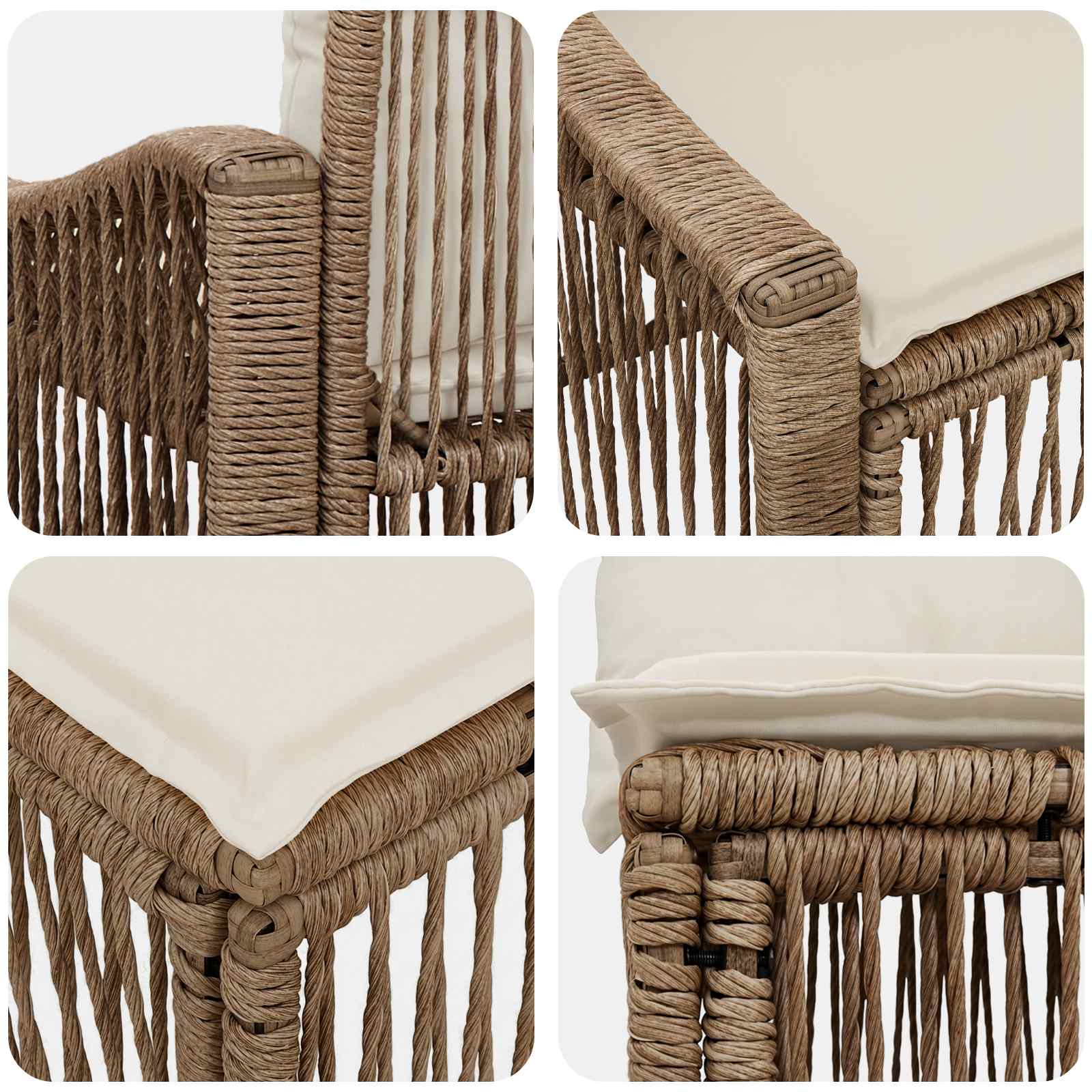 Ensemble de canapé de jardin 13 pcs Beige polyrotin - XIOS