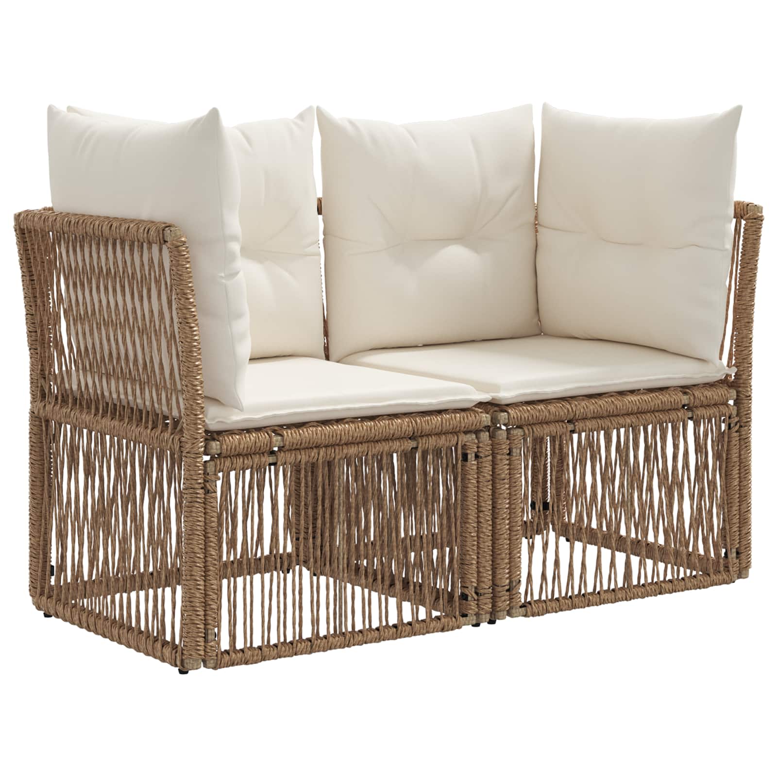 Ensemble de canapé de jardin 13 pcs Beige polyrotin - XIOS