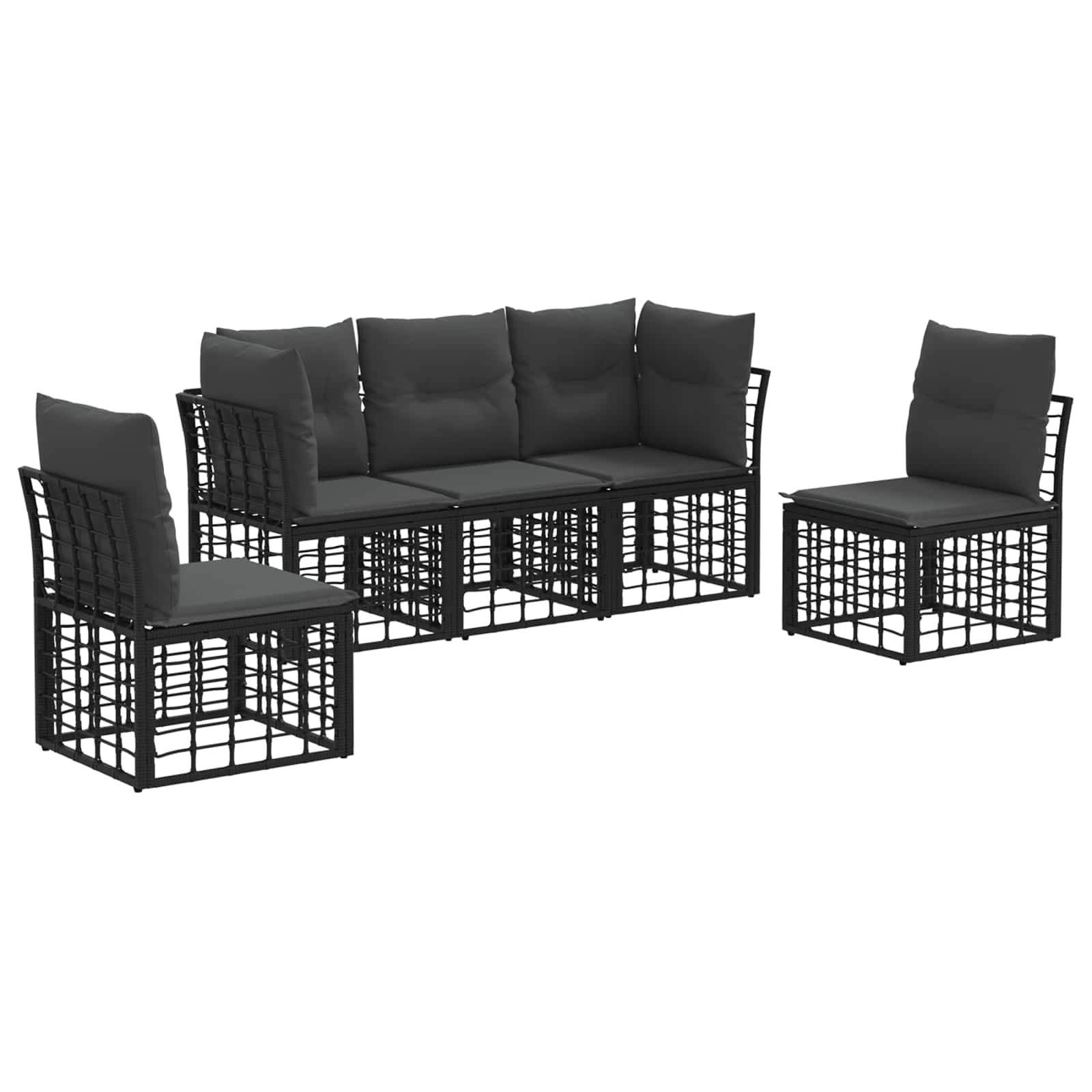 Ensemble de canapés d'extérieur Noir Polyester - XIOS