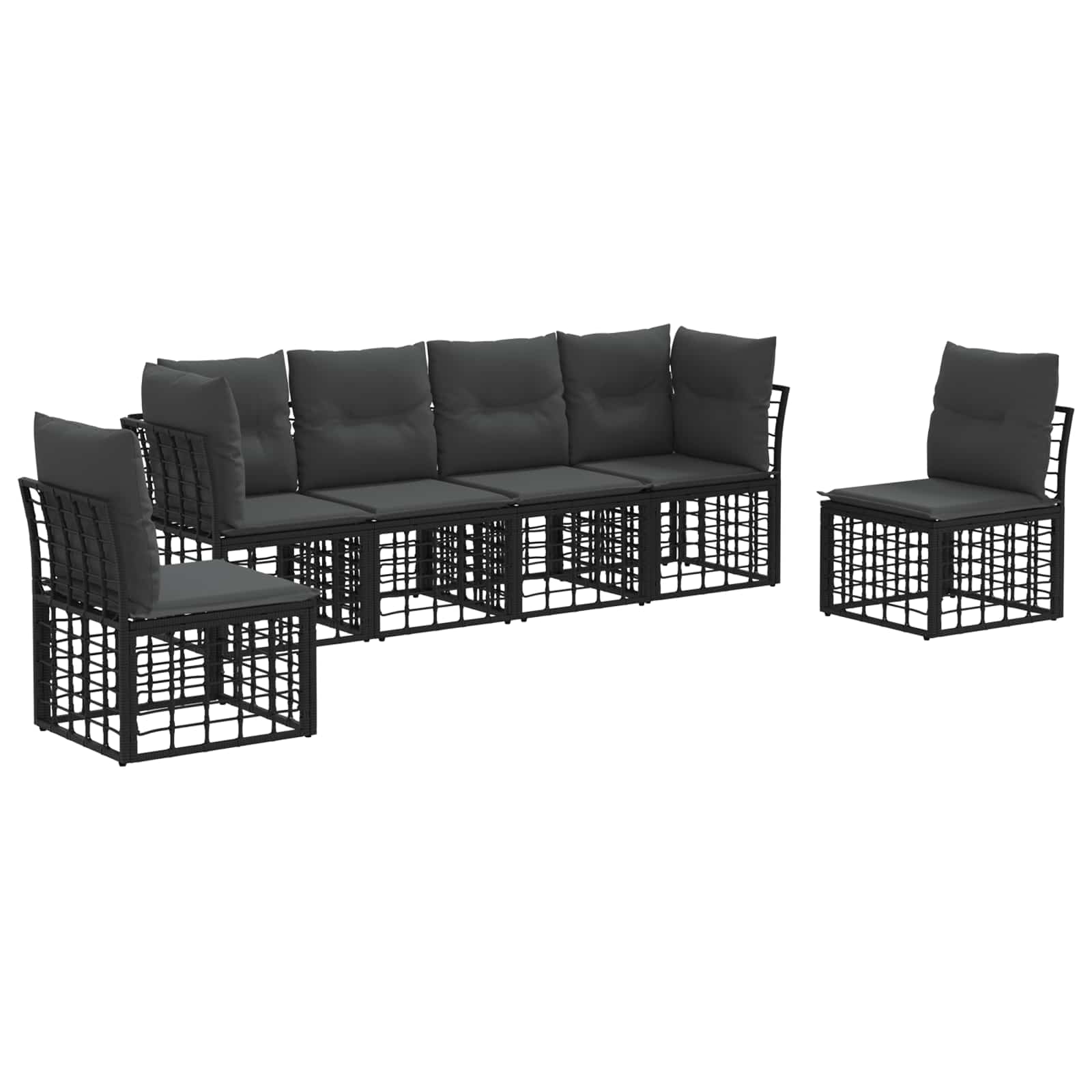 Ensemble de canapés d'extérieur Noir Polyester - XIOS