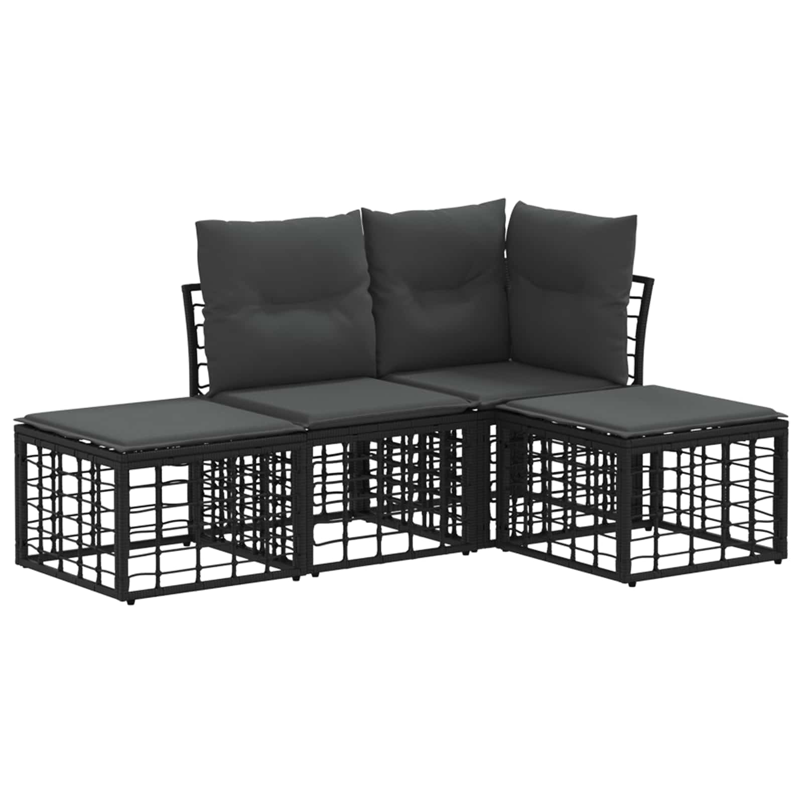 Ensemble de canapés d'extérieur Noir Polyester - XIOS