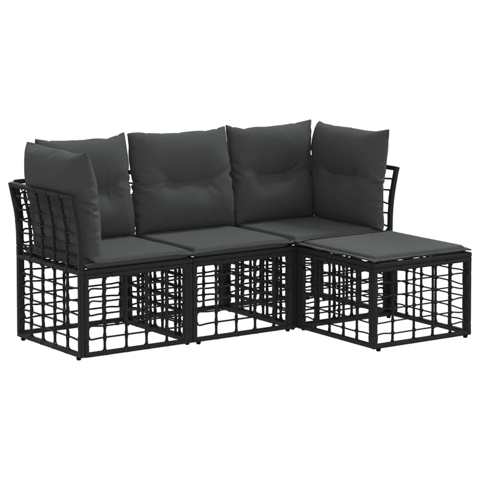 Ensemble de canapés d'extérieur Noir Polyester - XIOS