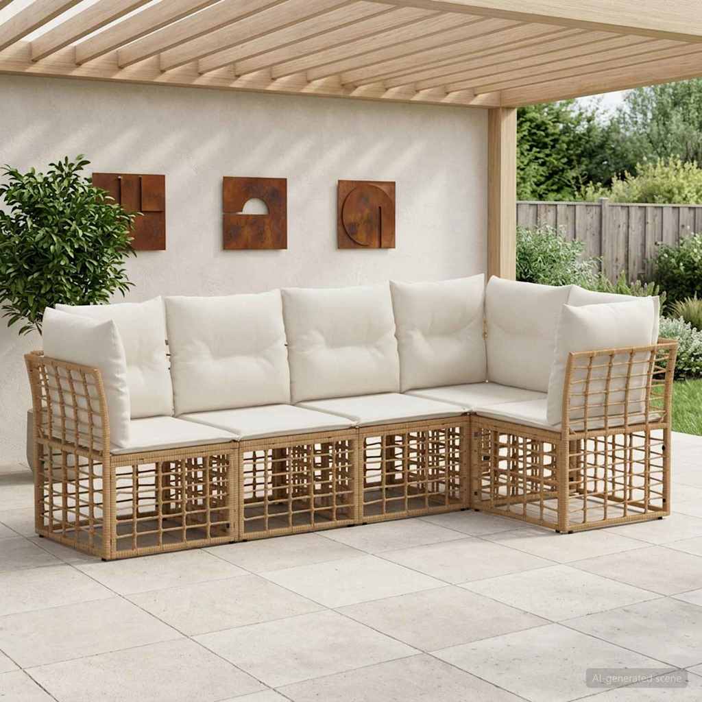 Ensemble de canapés d'extérieur Naturel Polyester - XIOS