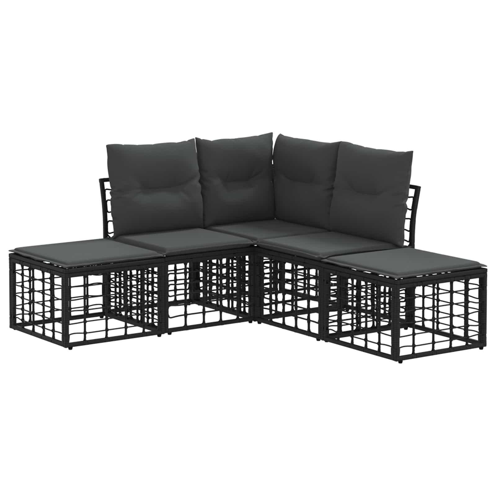 Ensemble de canapés d'extérieur Noir Polyester - XIOS