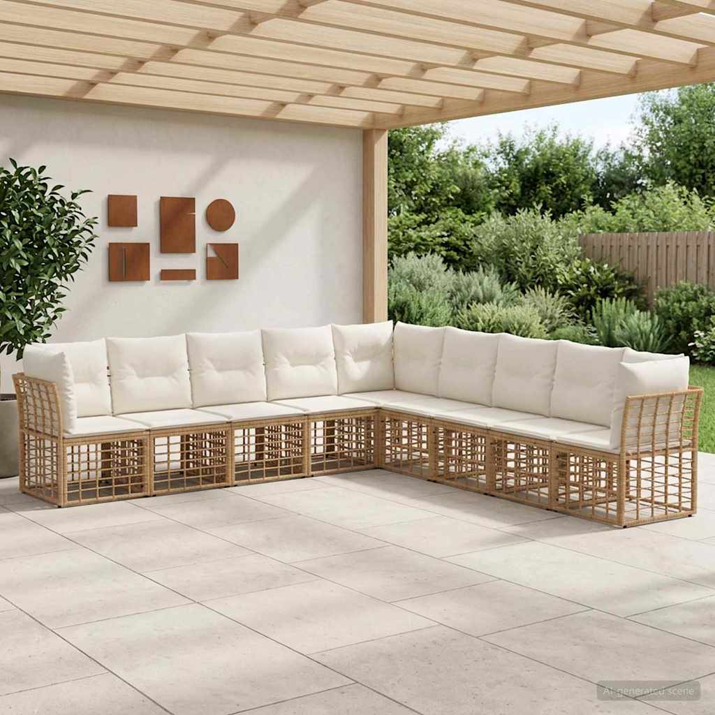Ensemble de canapés d'extérieur Naturel Polyester - XIOS
