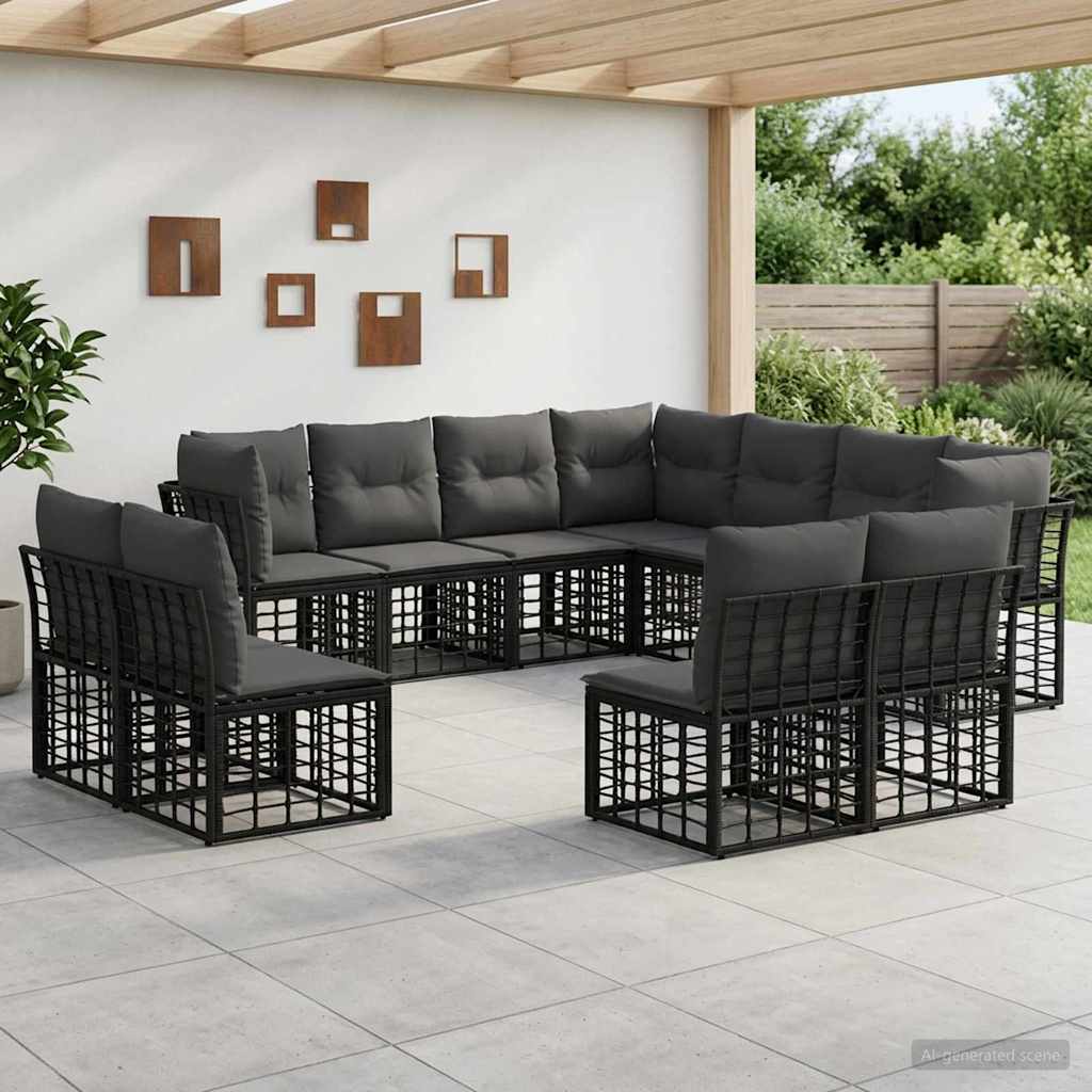 Ensemble de canapés d'extérieur Noir Polyester - XIOS