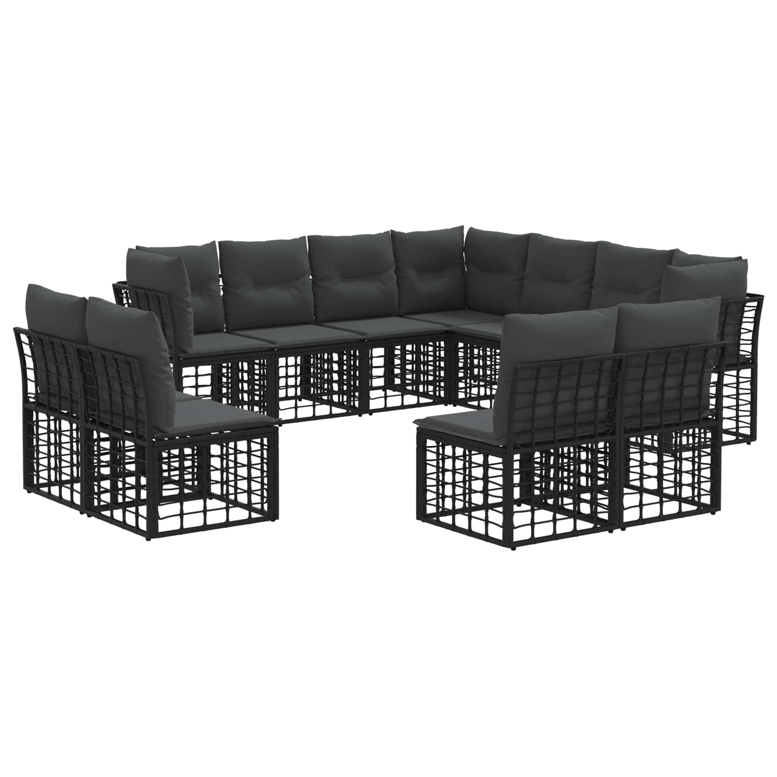 Ensemble de canapés d'extérieur Noir Polyester - XIOS